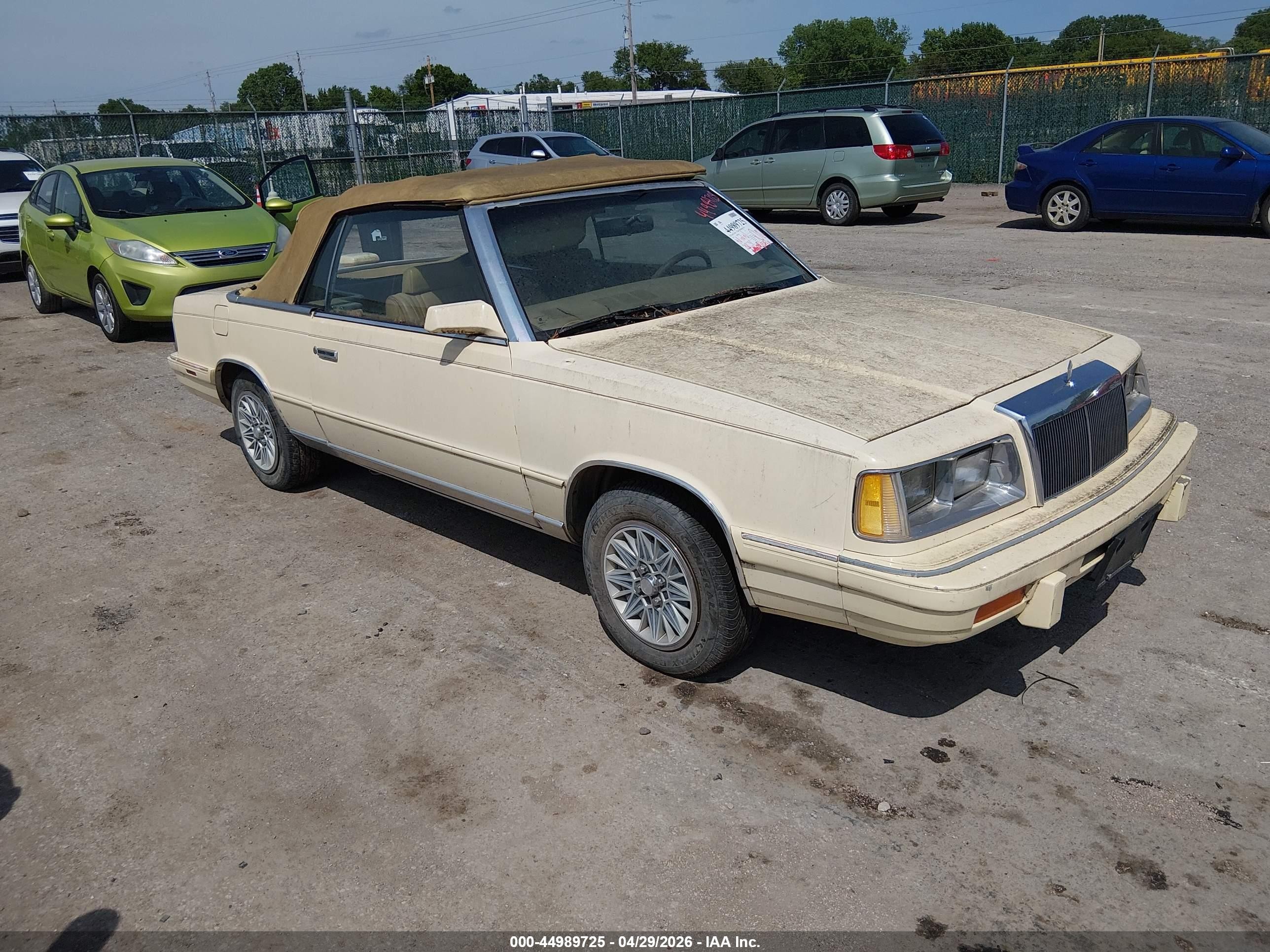 1986 Chrysler Lebaron   Beige vin: 1C3BC55D5GG227358