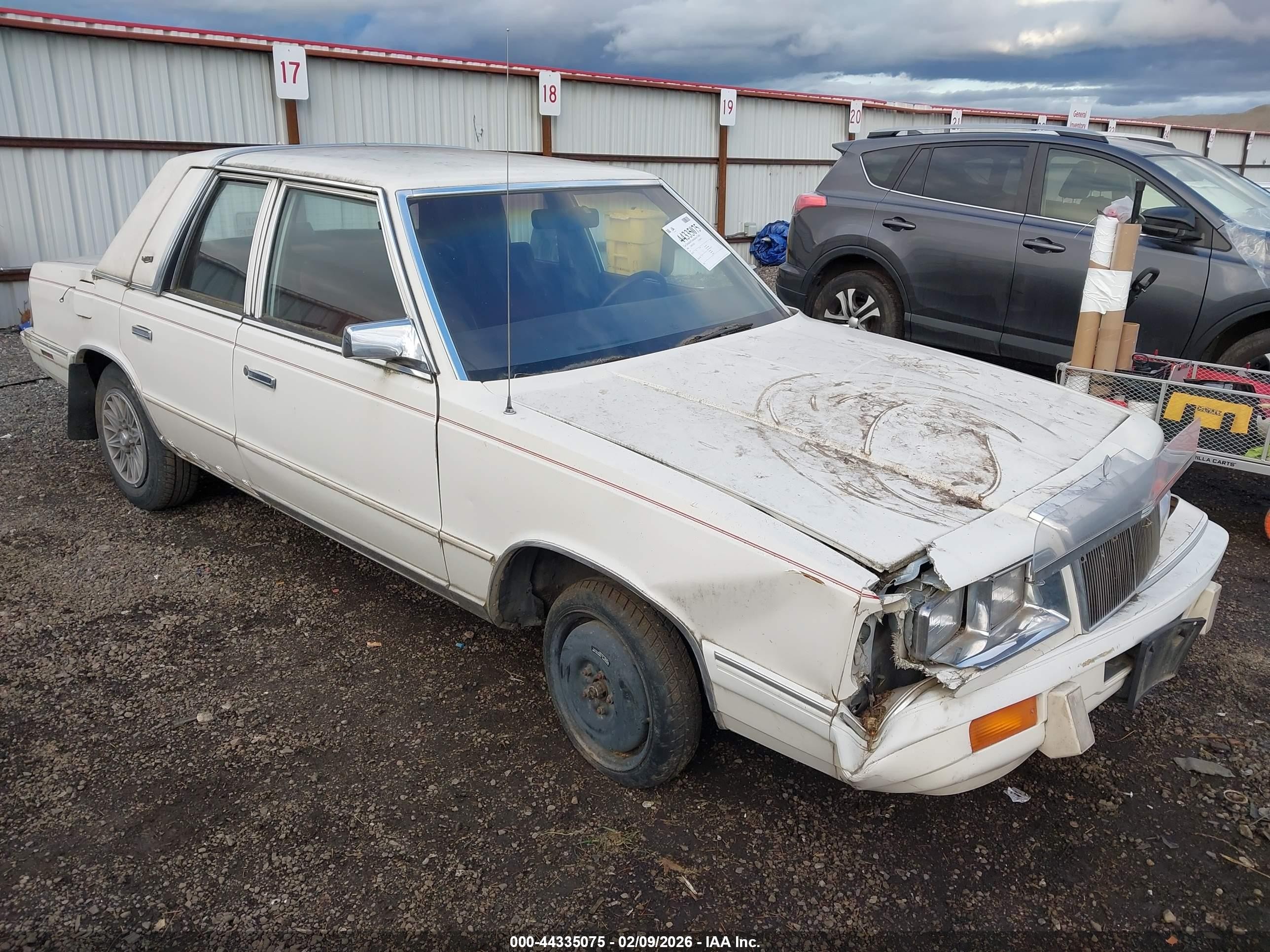 1987 Chrysler Lebaron   Белый vin: 1C3BC56K3HF309657