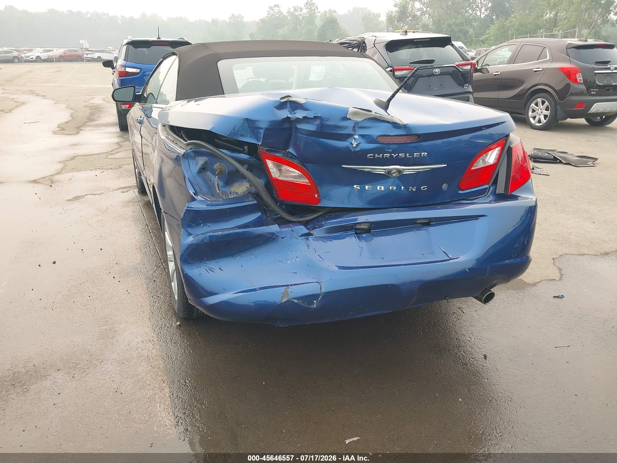 2010 Chrysler Sebring Touring Blue vin: 1C3BC5ED3AN116178