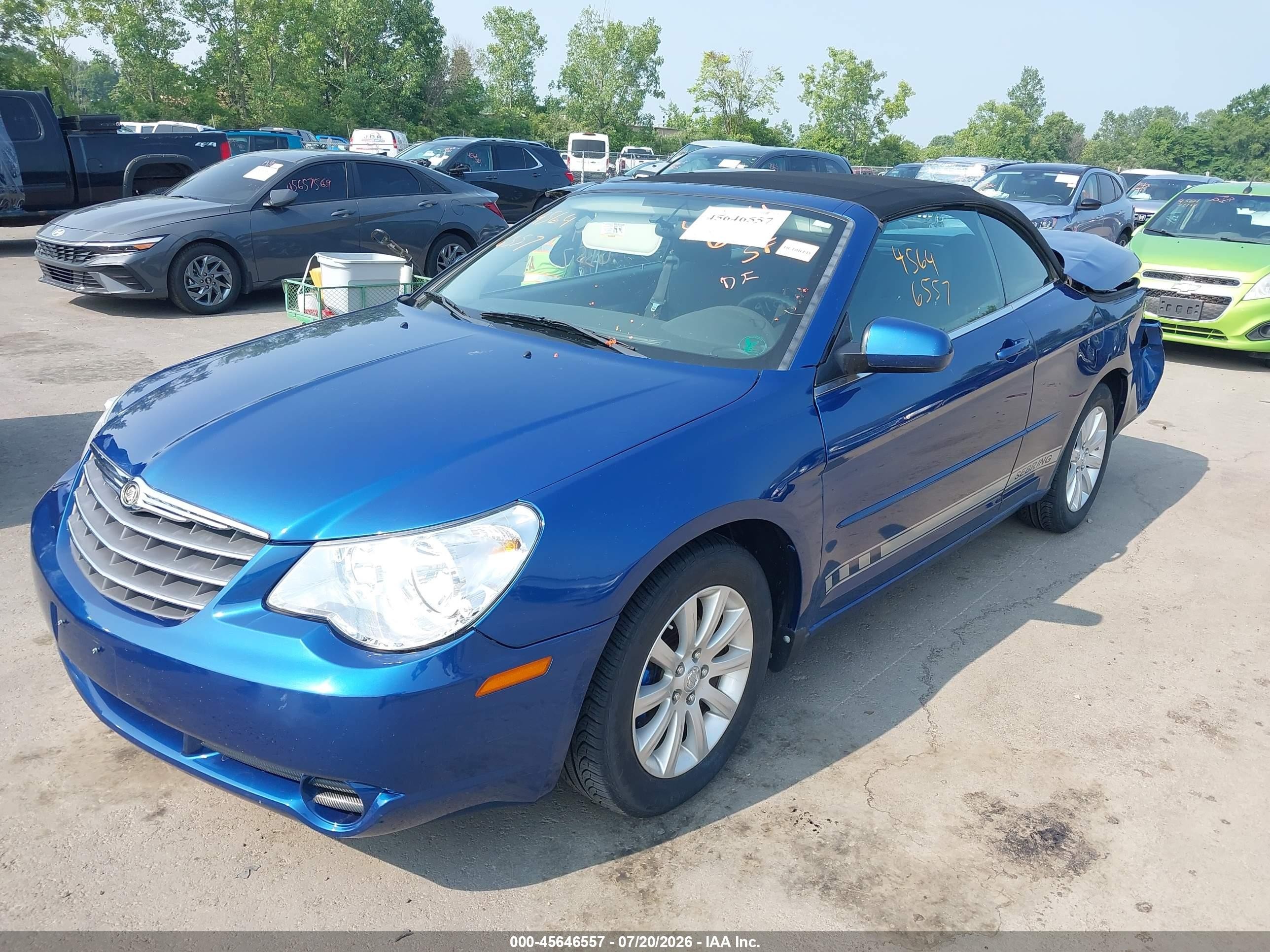 2010 Chrysler Sebring Touring Blue vin: 1C3BC5ED3AN116178