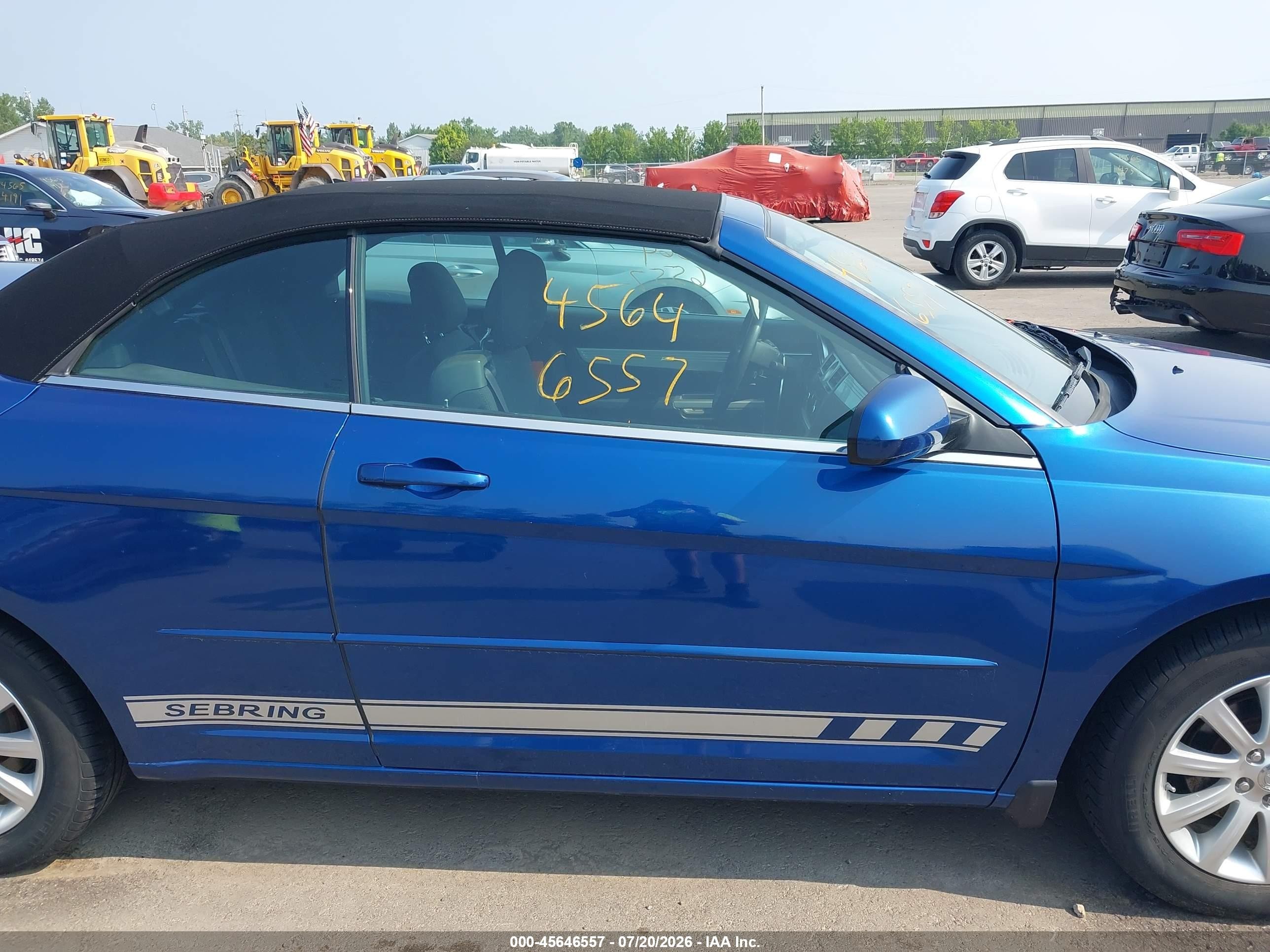 2010 Chrysler Sebring Touring Blue vin: 1C3BC5ED3AN116178