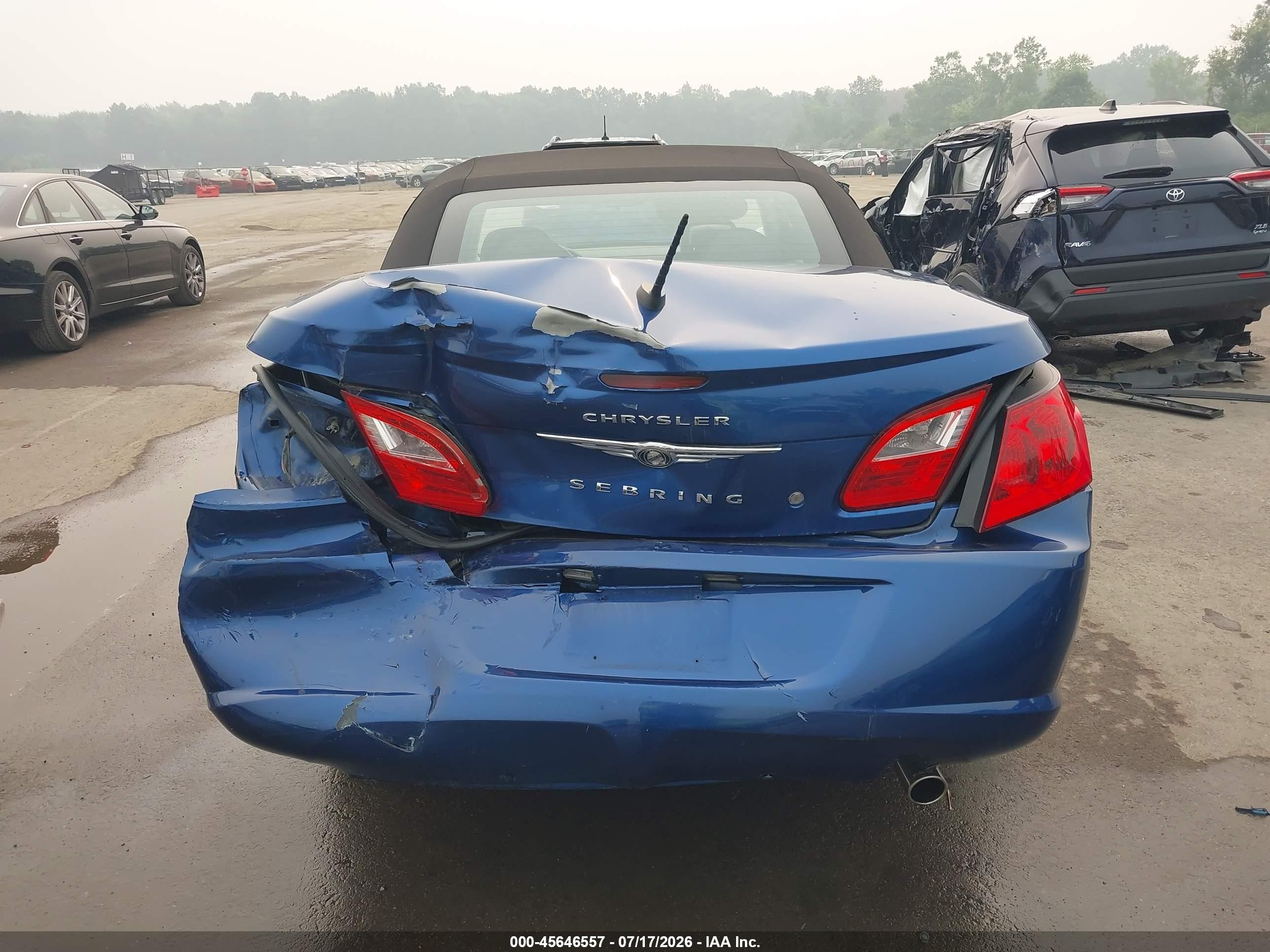 2010 Chrysler Sebring Touring Blue vin: 1C3BC5ED3AN116178