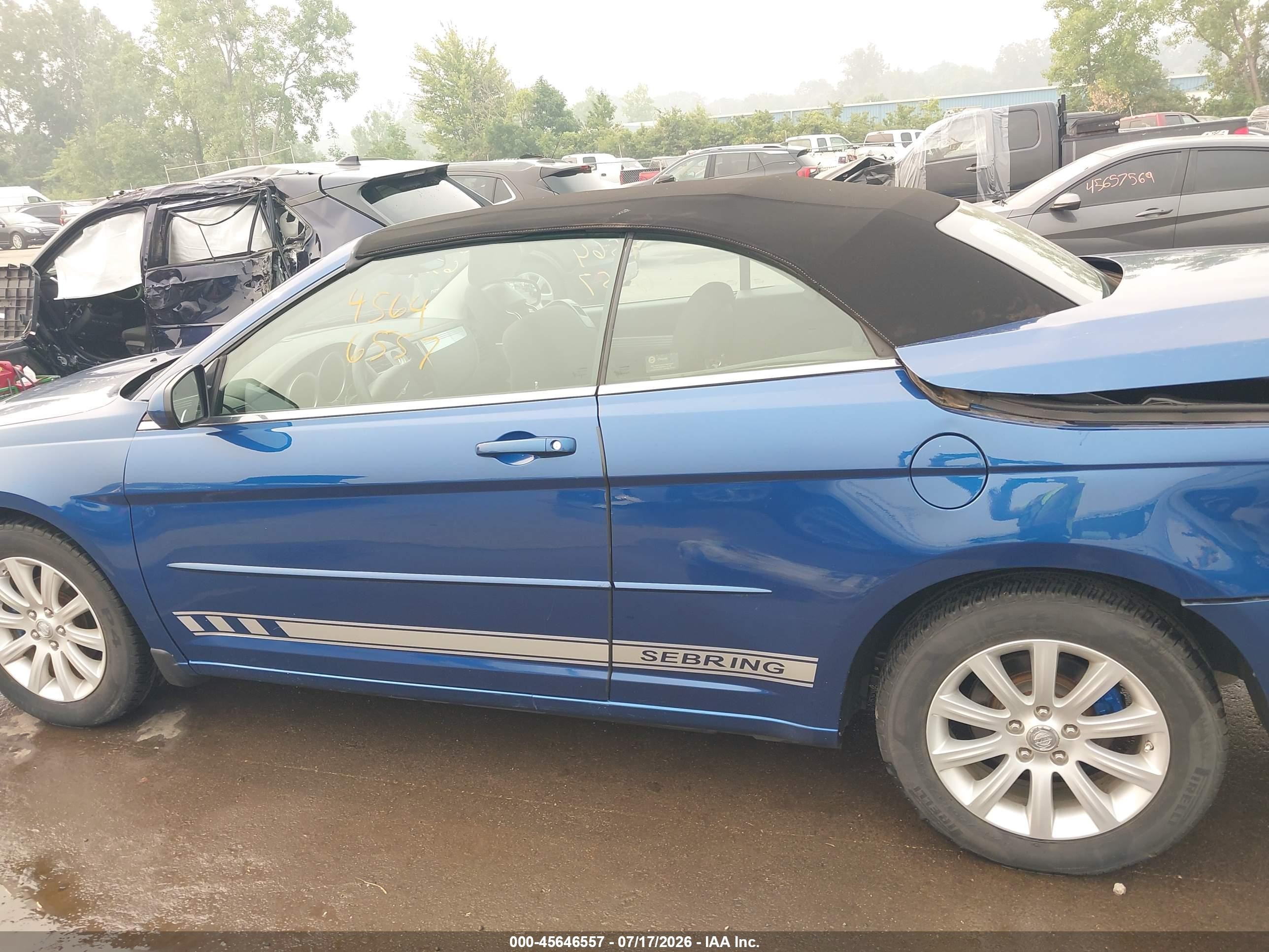 2010 Chrysler Sebring Touring Blue vin: 1C3BC5ED3AN116178