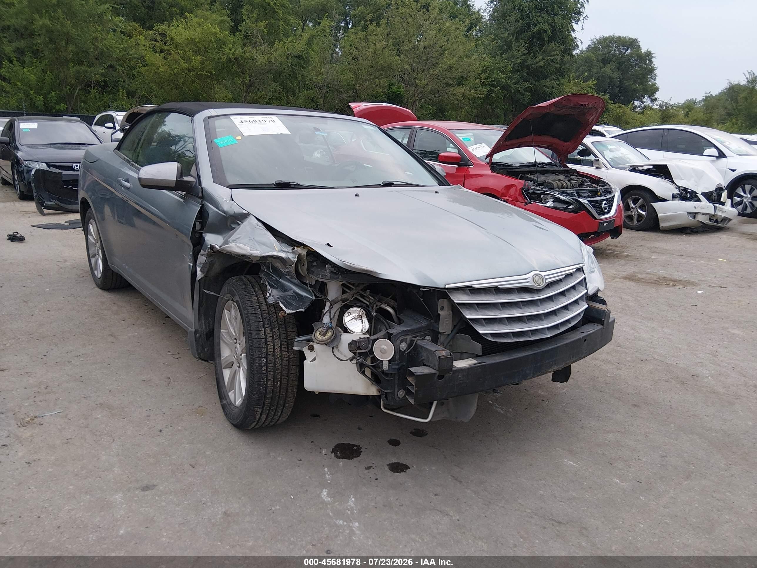 2010 Chrysler Sebring Touring Gray vin: 1C3BC5ED3AN116357