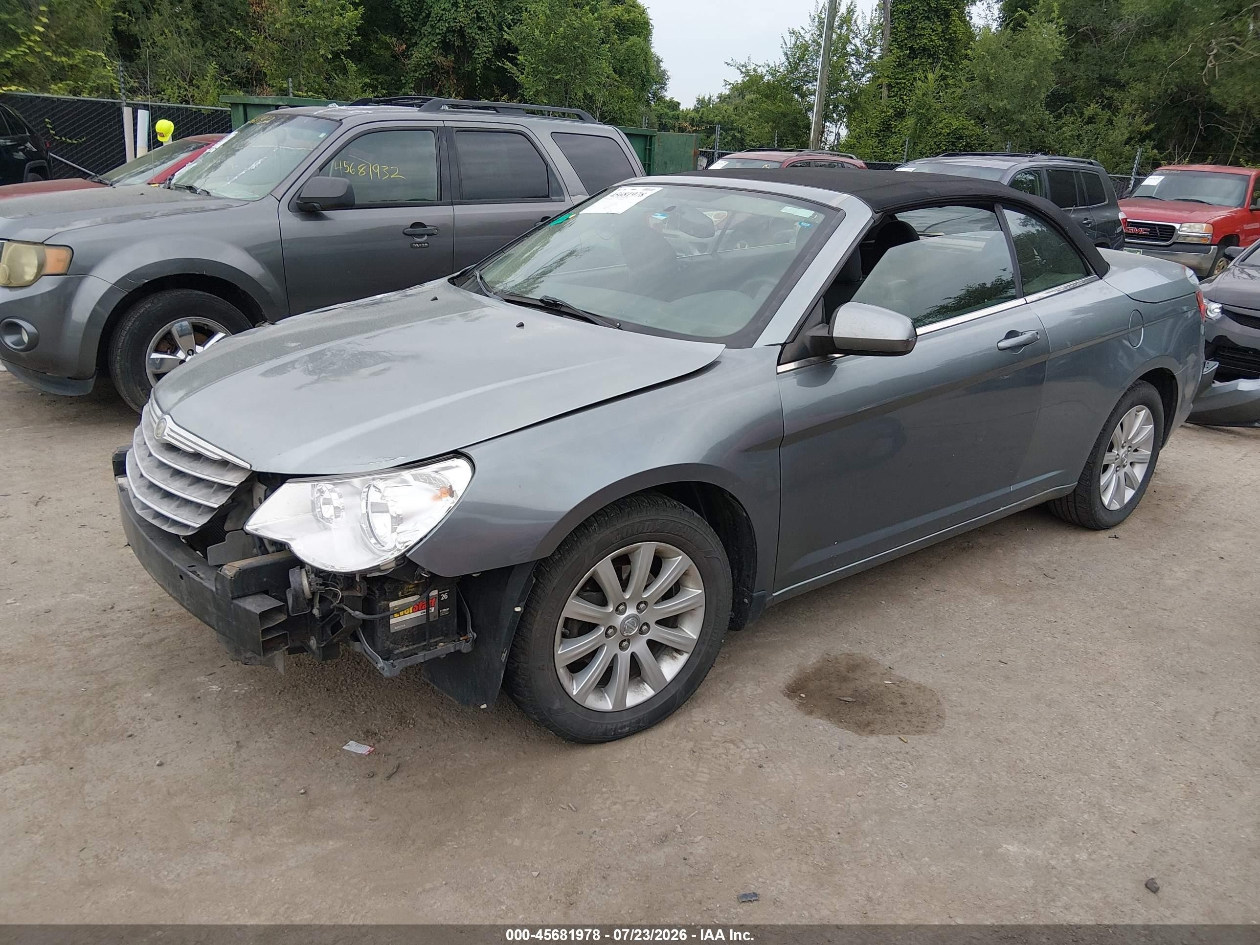 2010 Chrysler Sebring Touring Gray vin: 1C3BC5ED3AN116357