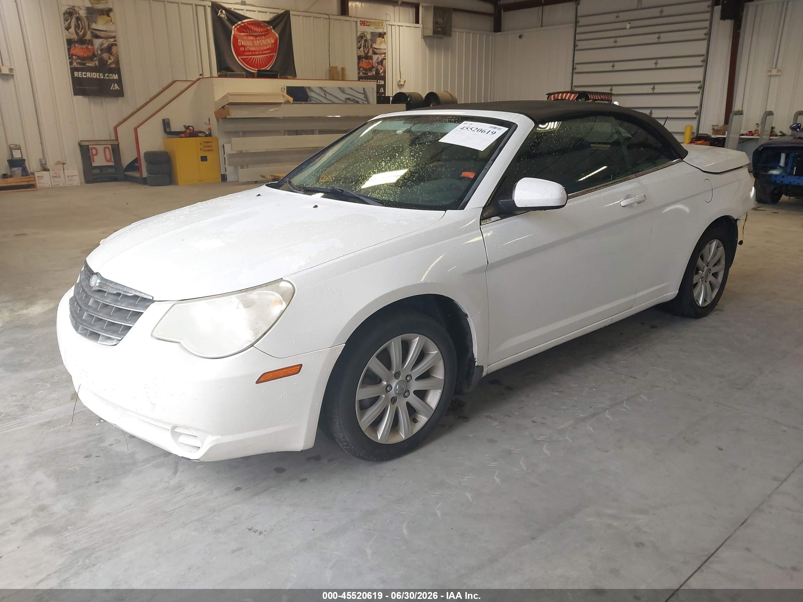 2010 Chrysler Sebring Touring White vin: 1C3BC5ED3AN142862
