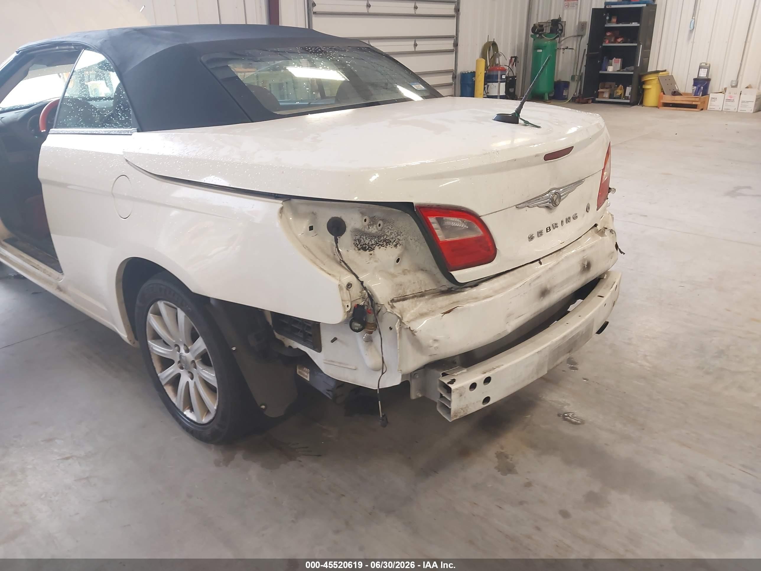 2010 Chrysler Sebring Touring White vin: 1C3BC5ED3AN142862
