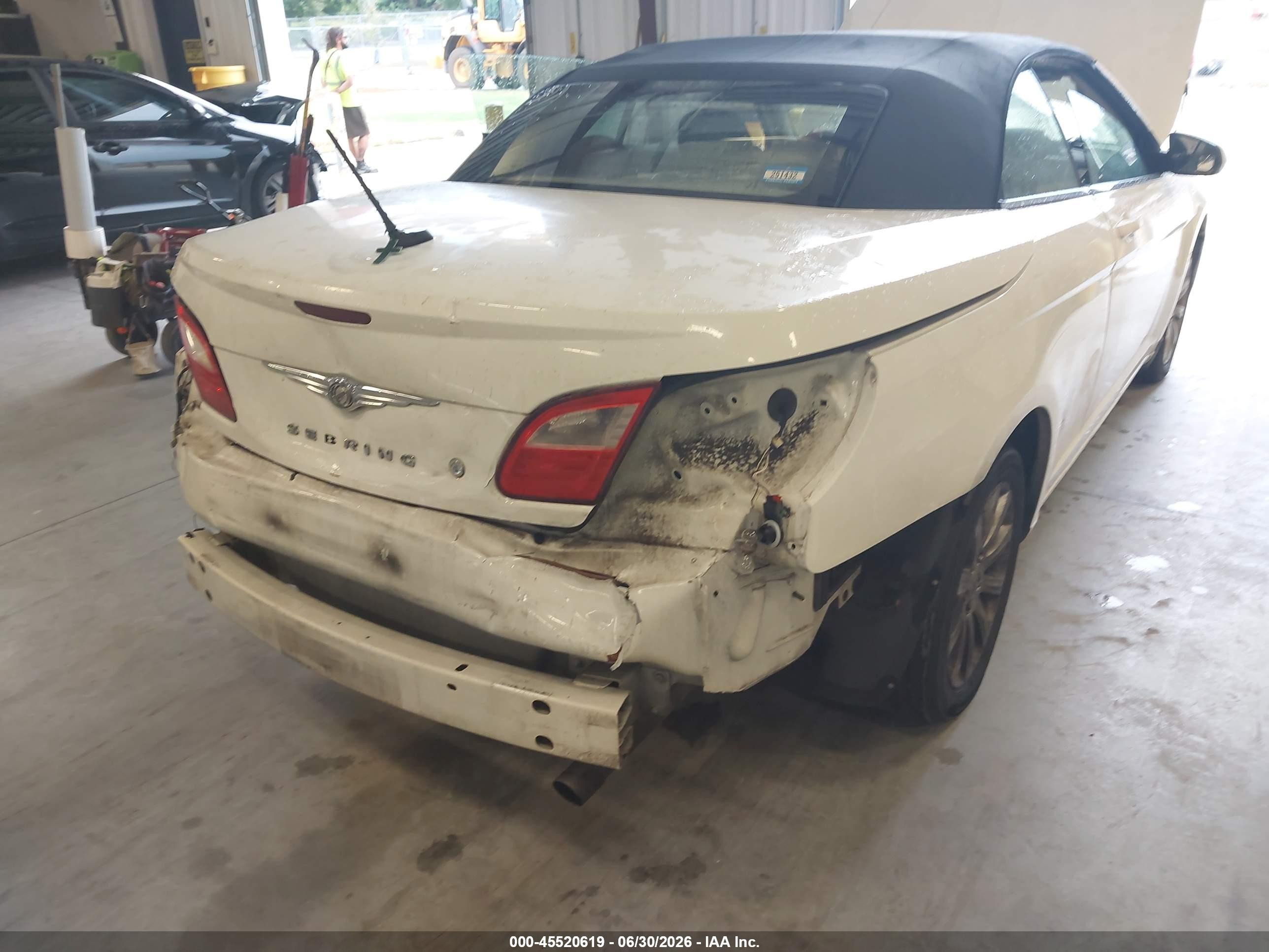 2010 Chrysler Sebring Touring White vin: 1C3BC5ED3AN142862