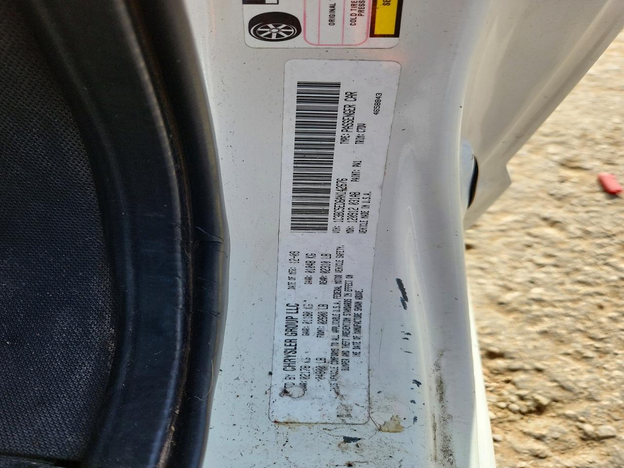 2010 Chrysler Sebring Touring White vin: 1C3BC5ED6AN142676