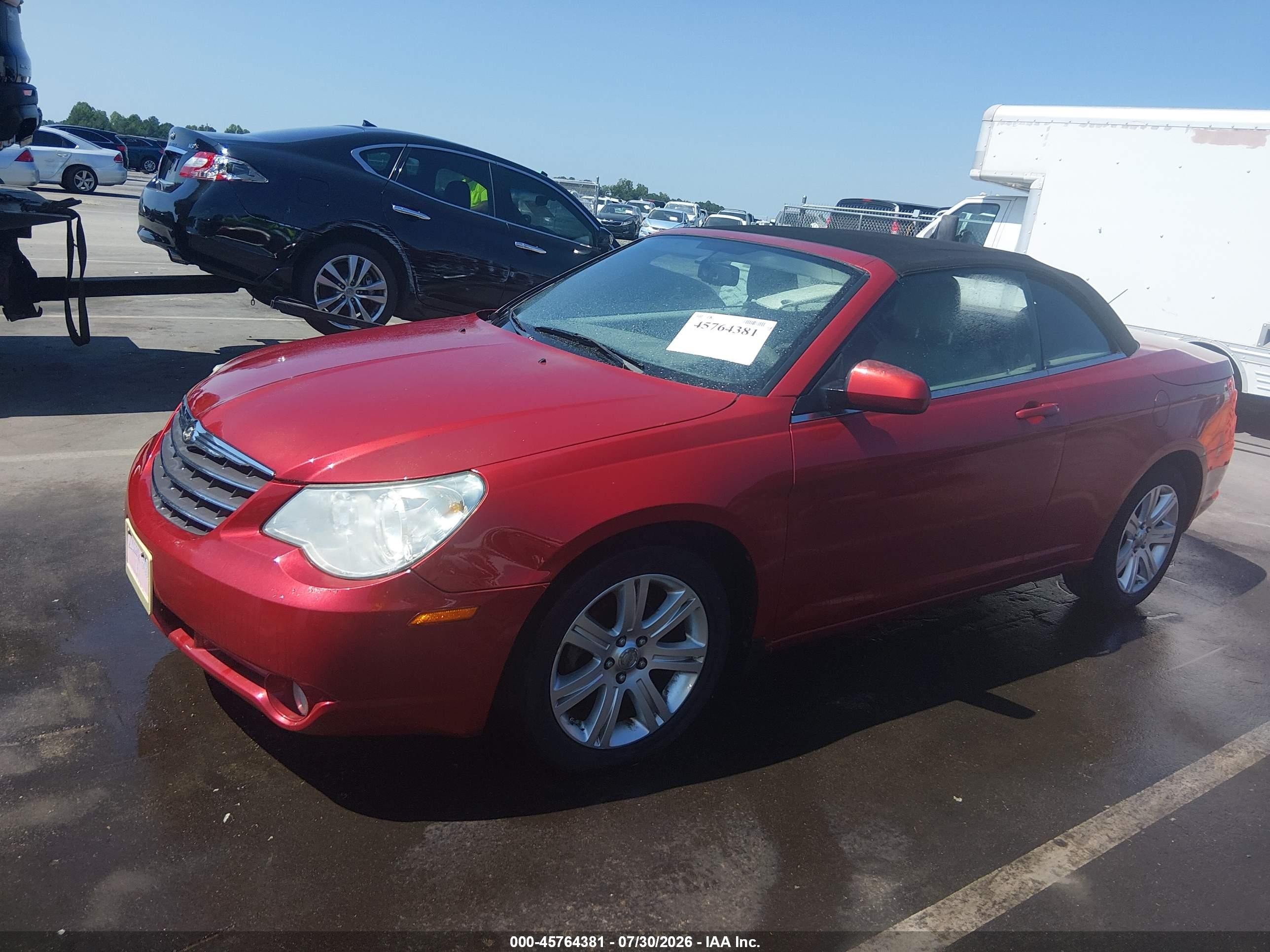 2010 Chrysler Sebring Touring Red vin: 1C3BC5ED9AN173291