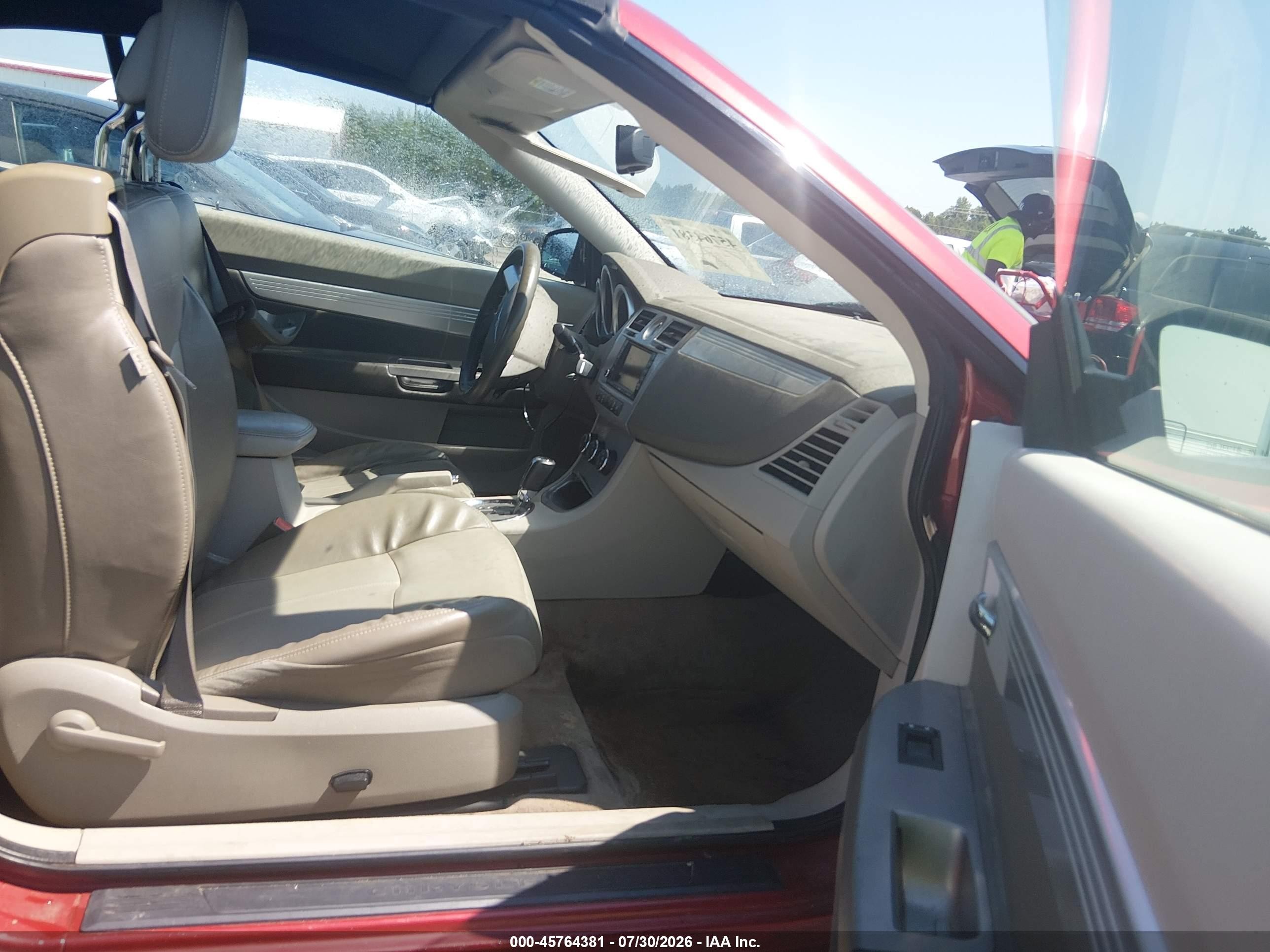 2010 Chrysler Sebring Touring Red vin: 1C3BC5ED9AN173291