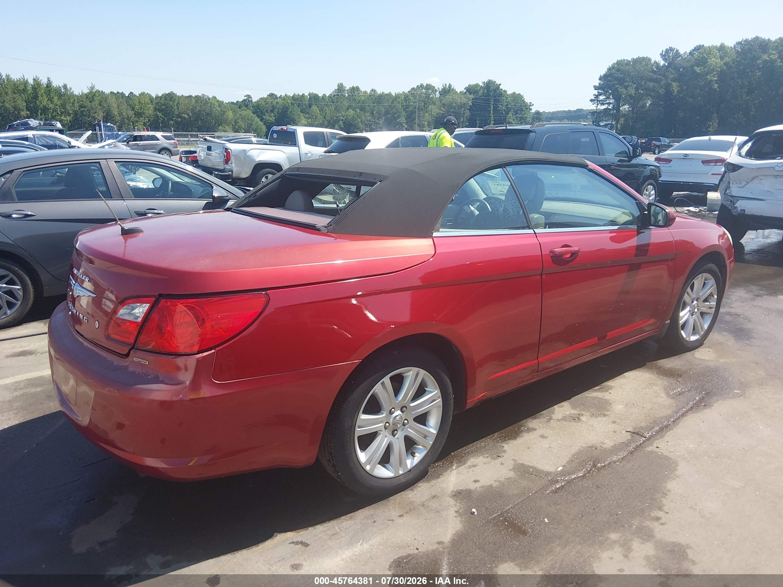 2010 Chrysler Sebring Touring Red vin: 1C3BC5ED9AN173291