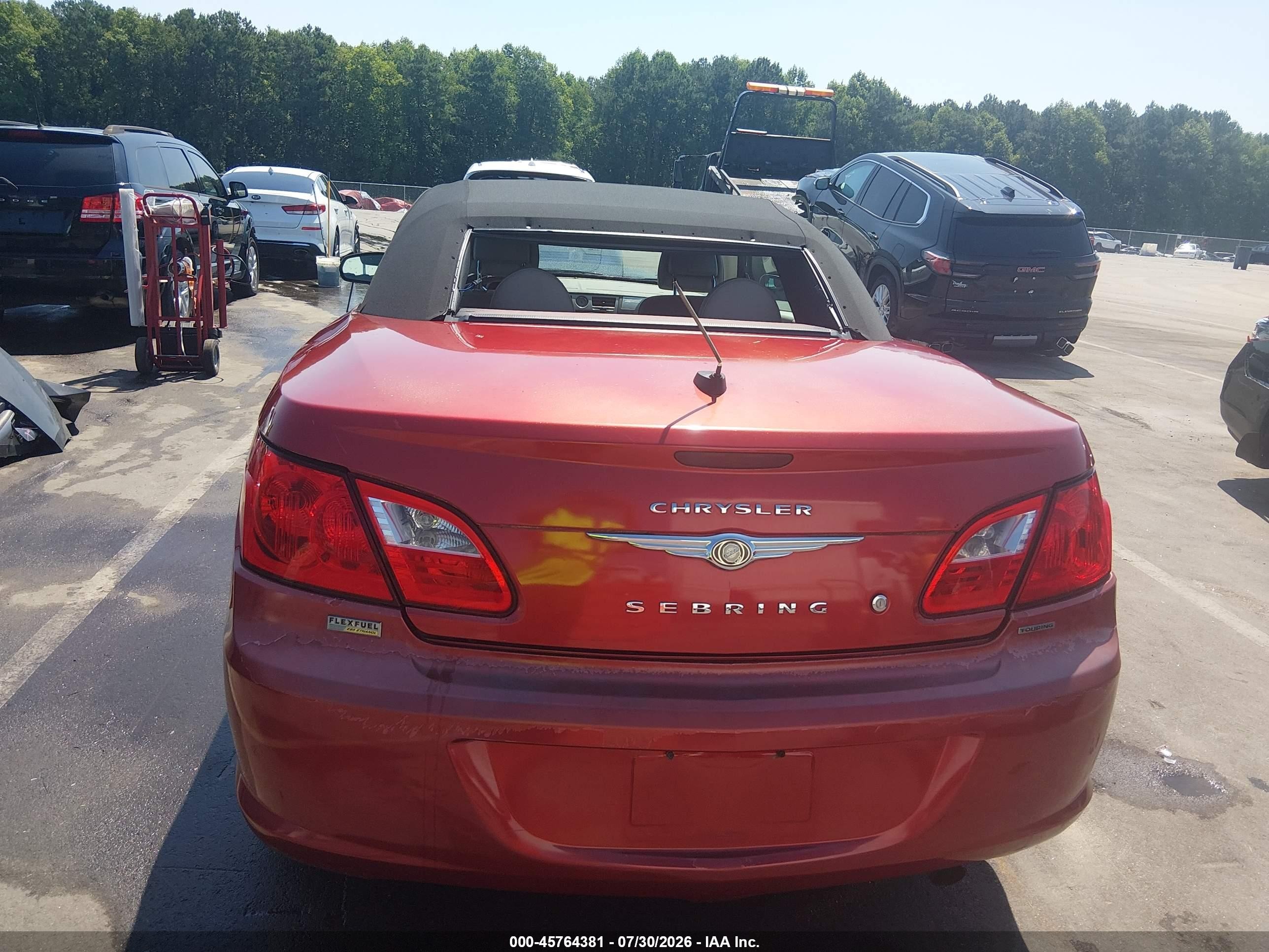 2010 Chrysler Sebring Touring Red vin: 1C3BC5ED9AN173291