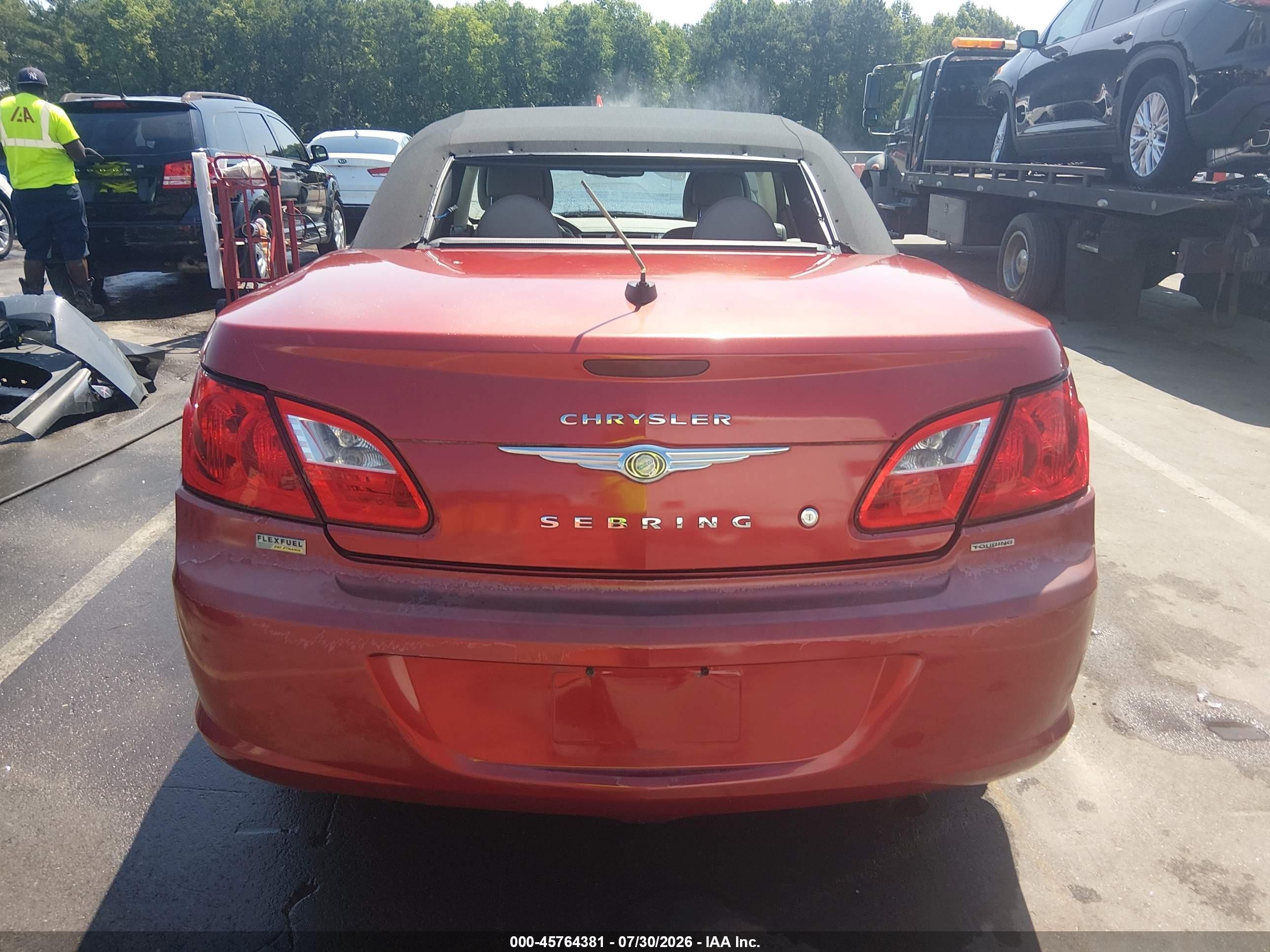 2010 Chrysler Sebring Touring Red vin: 1C3BC5ED9AN173291