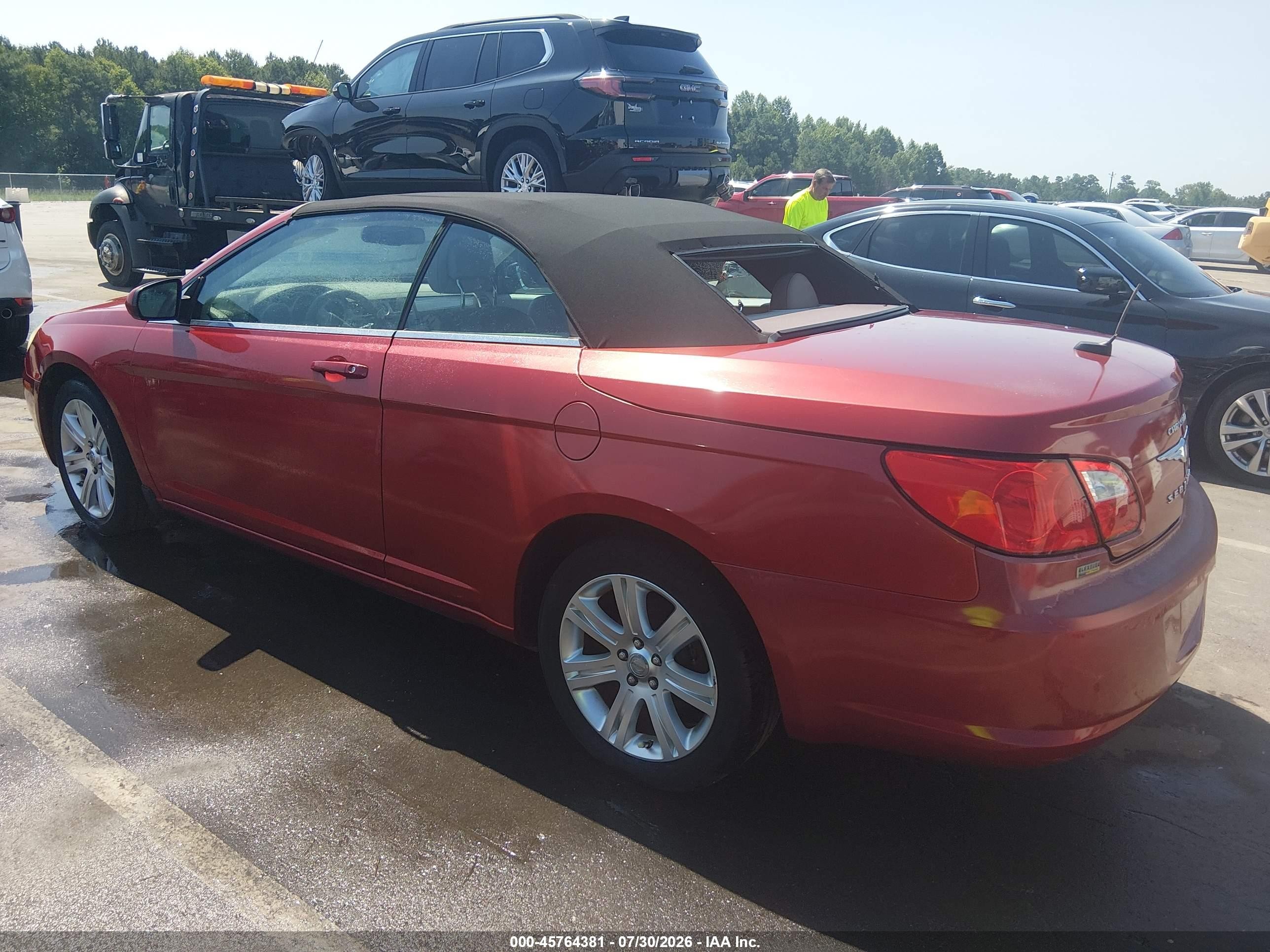 2010 Chrysler Sebring Touring Red vin: 1C3BC5ED9AN173291