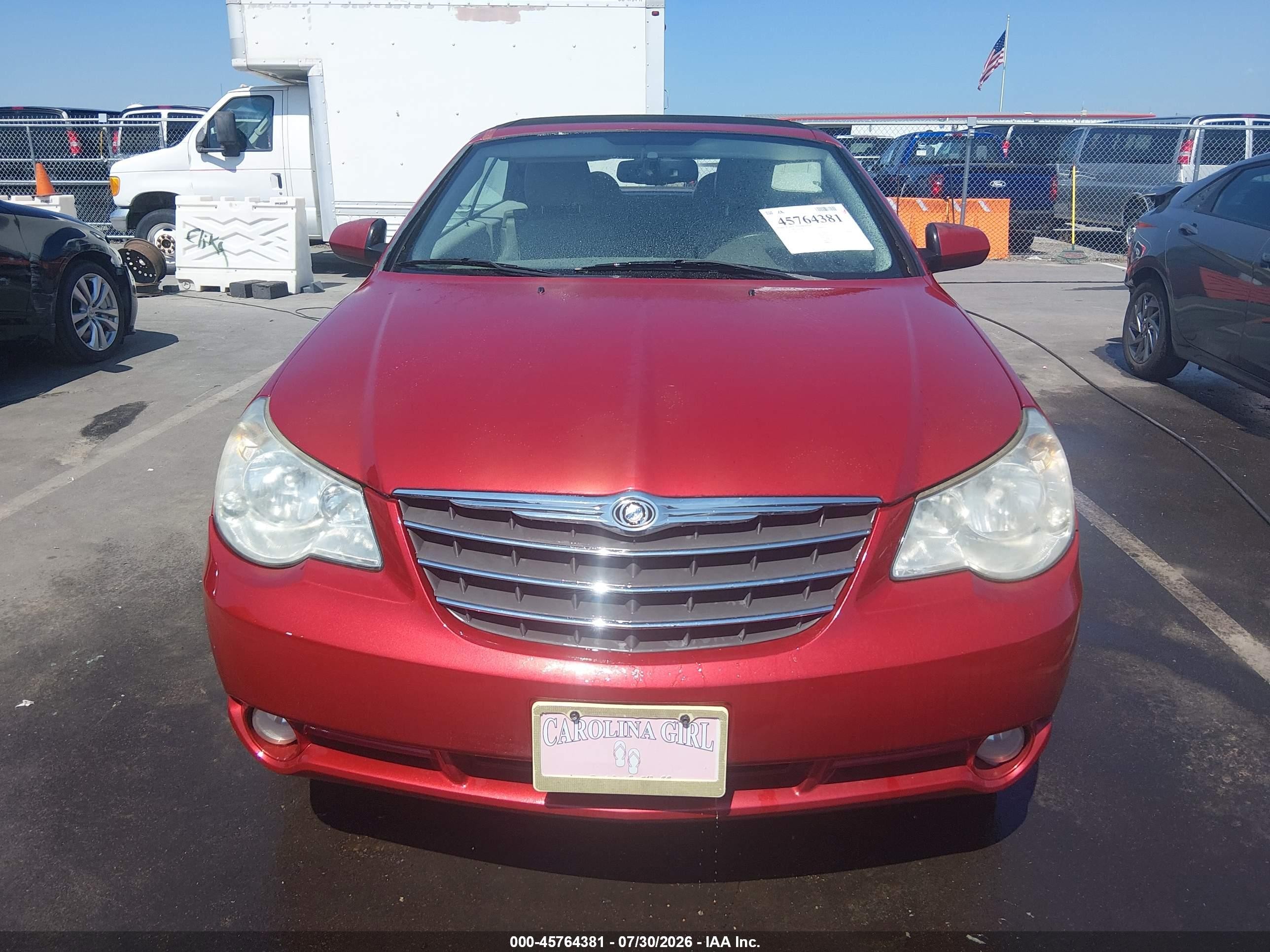 2010 Chrysler Sebring Touring Red vin: 1C3BC5ED9AN173291