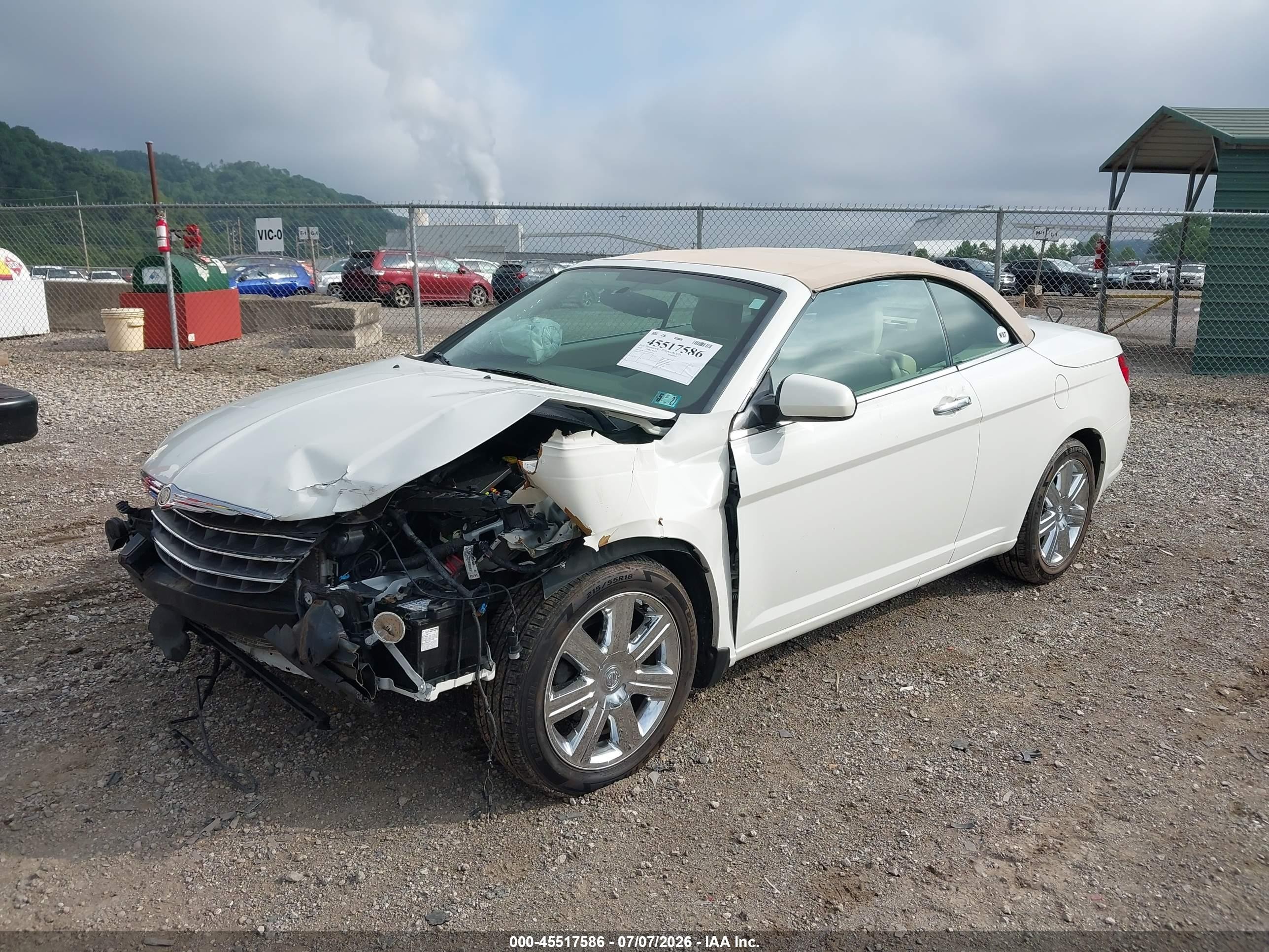 2010 Chrysler Sebring Limited White vin: 1C3BC6EV4AN218216