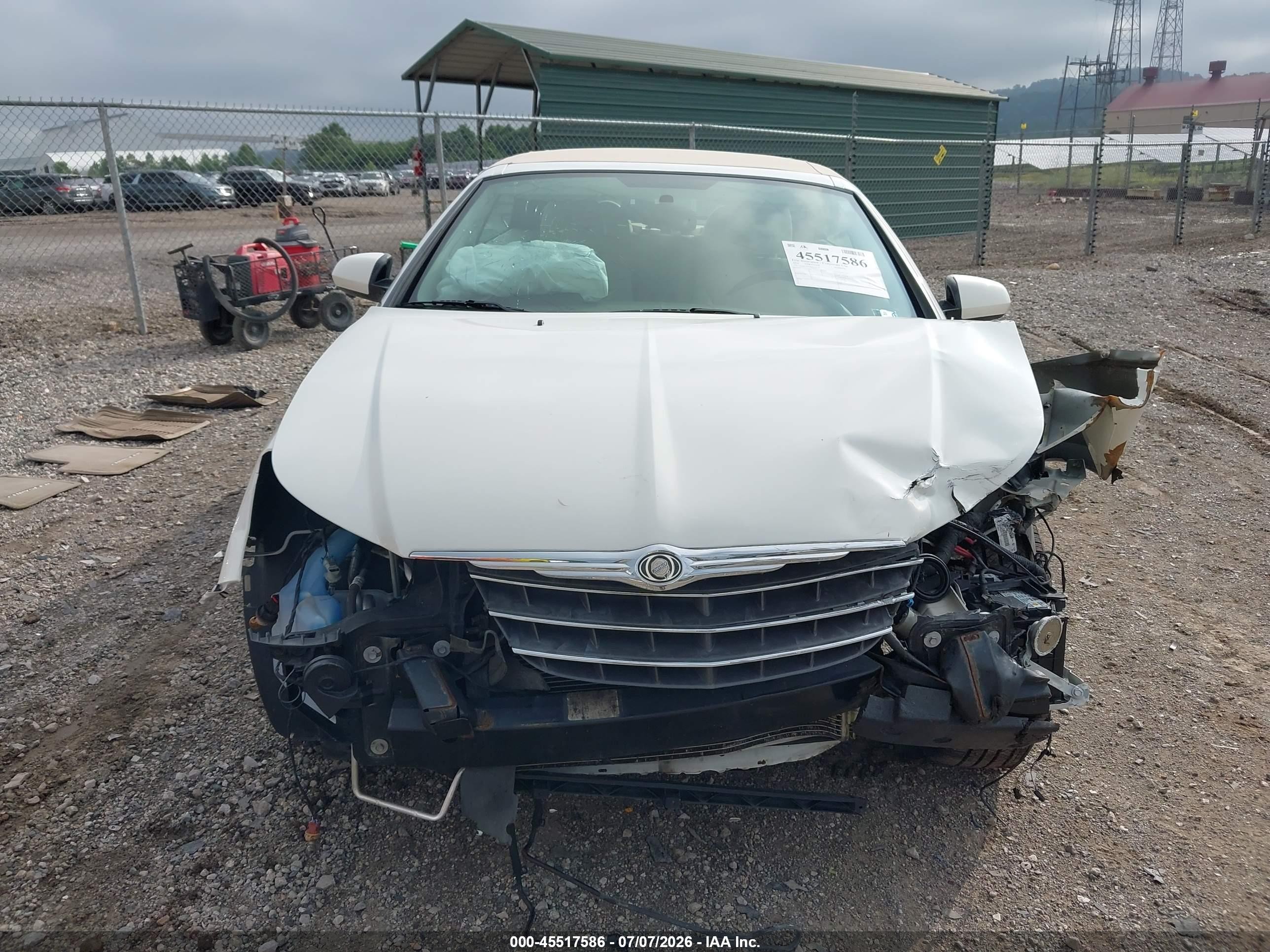 2010 Chrysler Sebring Limited White vin: 1C3BC6EV4AN218216