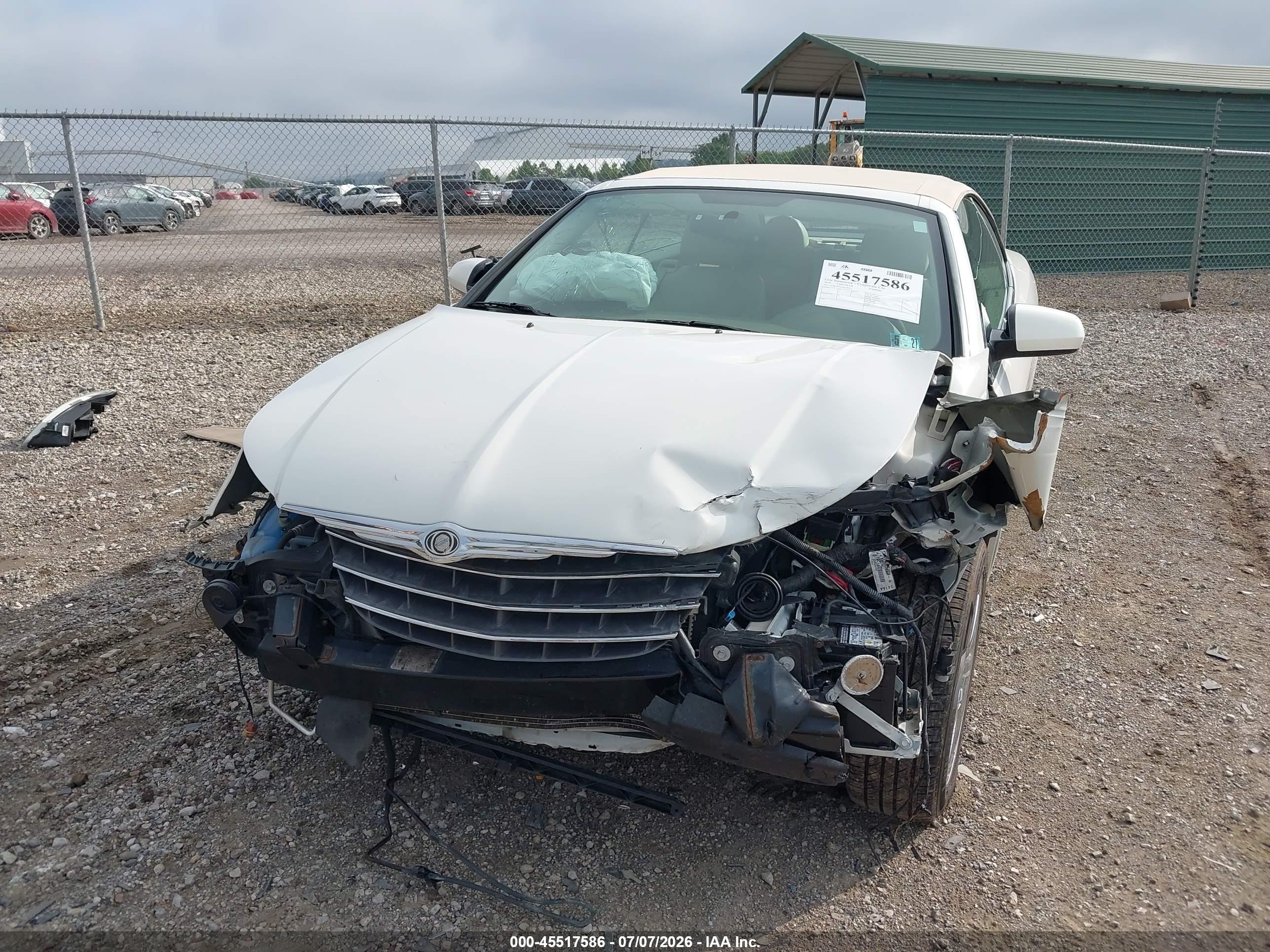 2010 Chrysler Sebring Limited White vin: 1C3BC6EV4AN218216