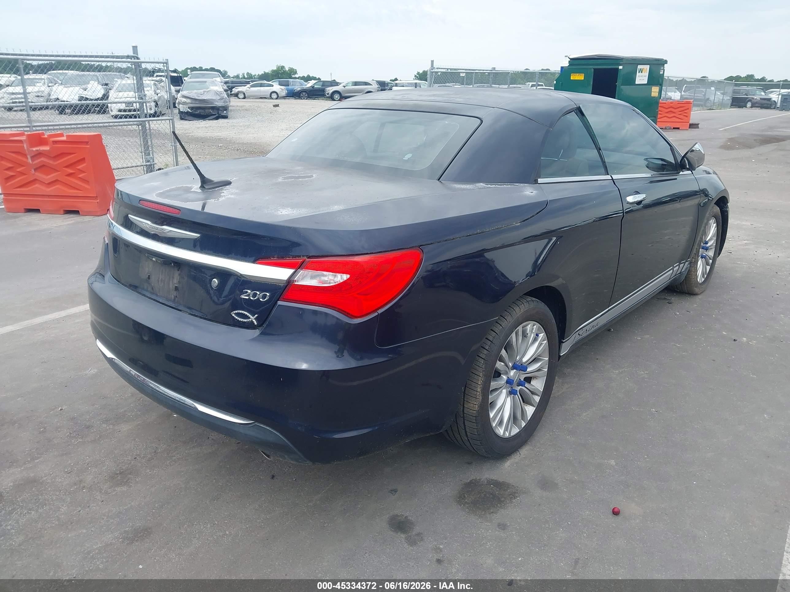 2011 Chrysler 200 Limited Dark Blue vin: 1C3BC7EG0BN546256