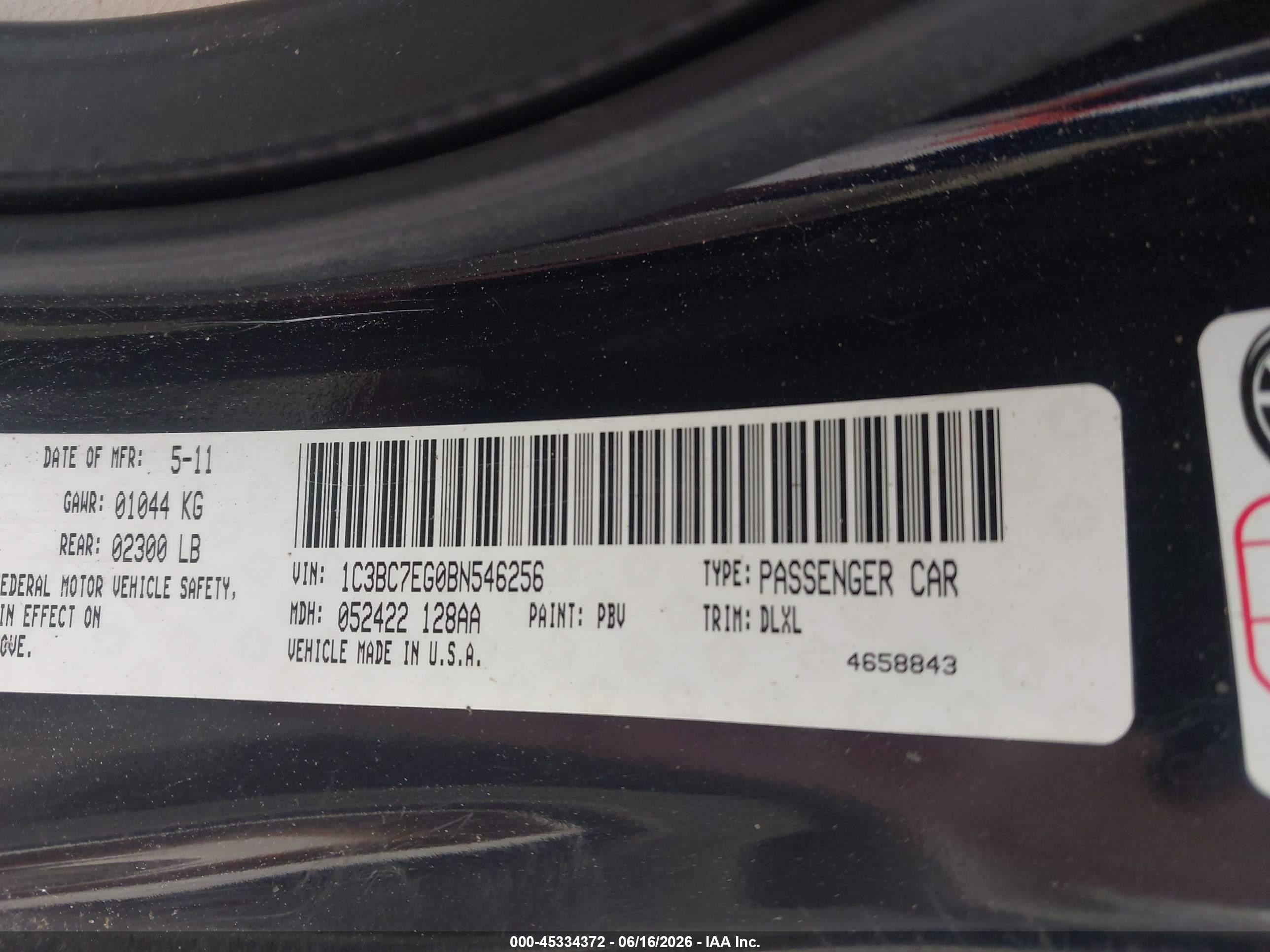 2011 Chrysler 200 Limited Dark Blue vin: 1C3BC7EG0BN546256