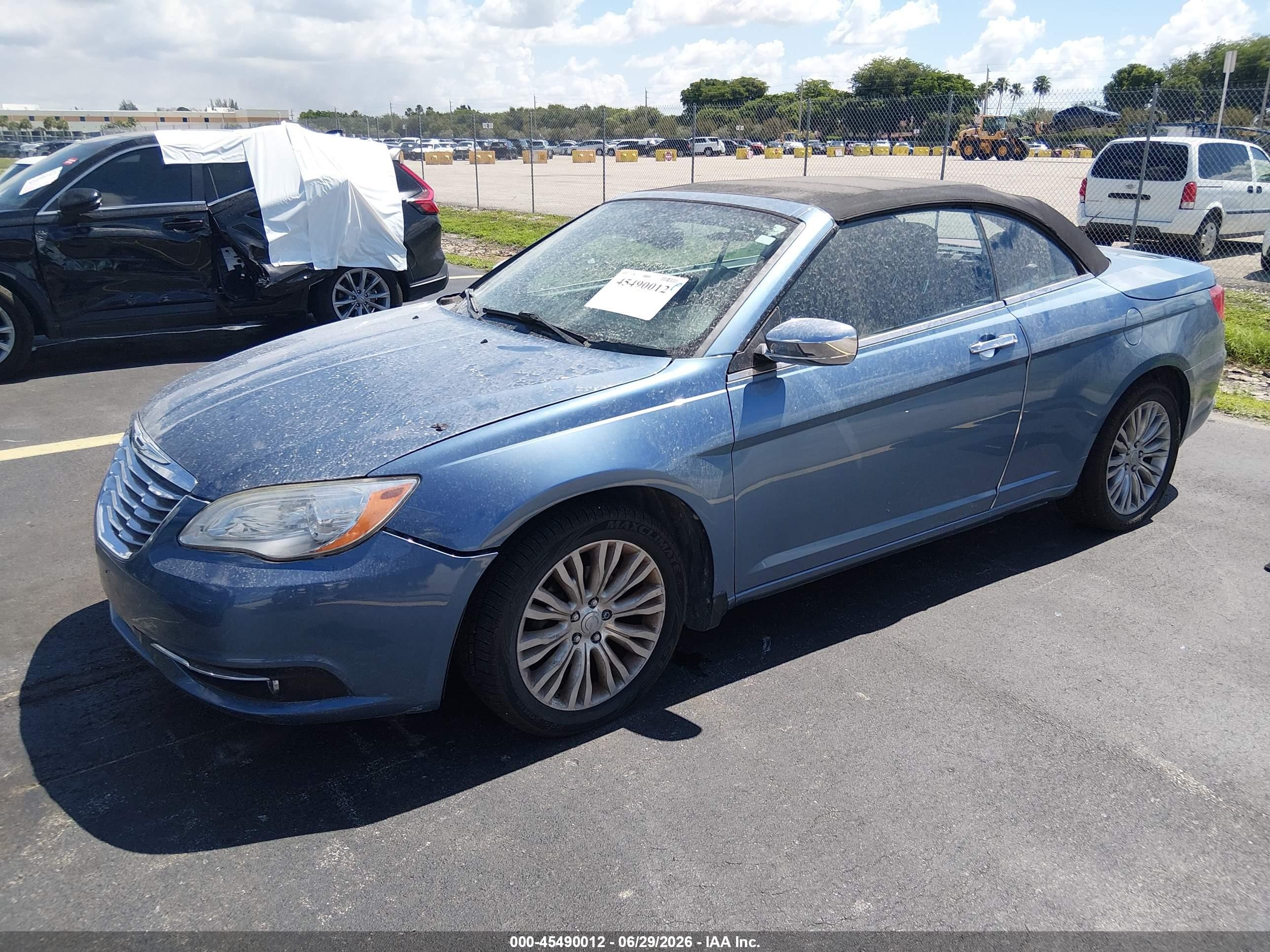 2011 Chrysler 200 Limited Blue vin: 1C3BC7EG3BN598335