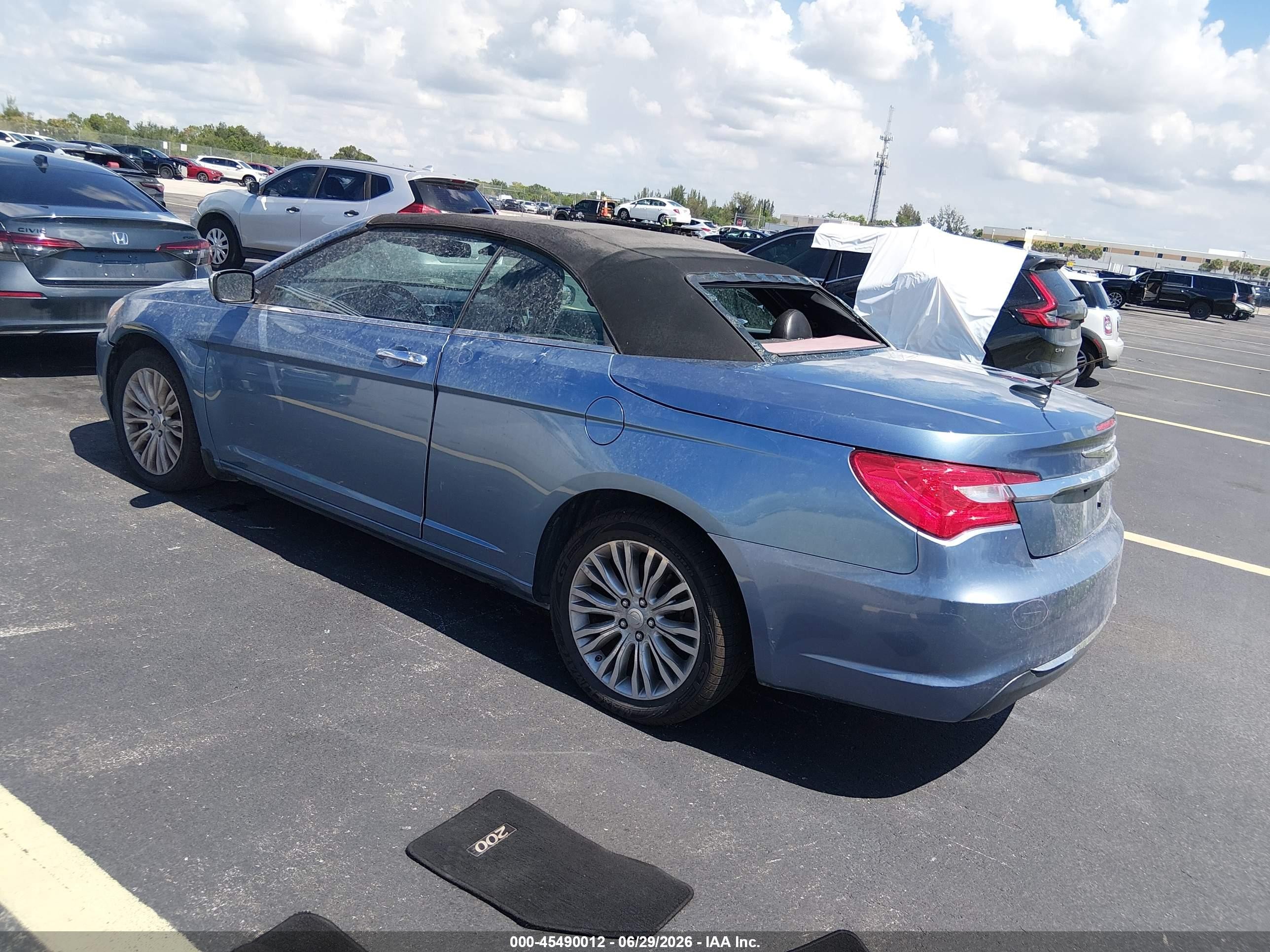 2011 Chrysler 200 Limited Blue vin: 1C3BC7EG3BN598335