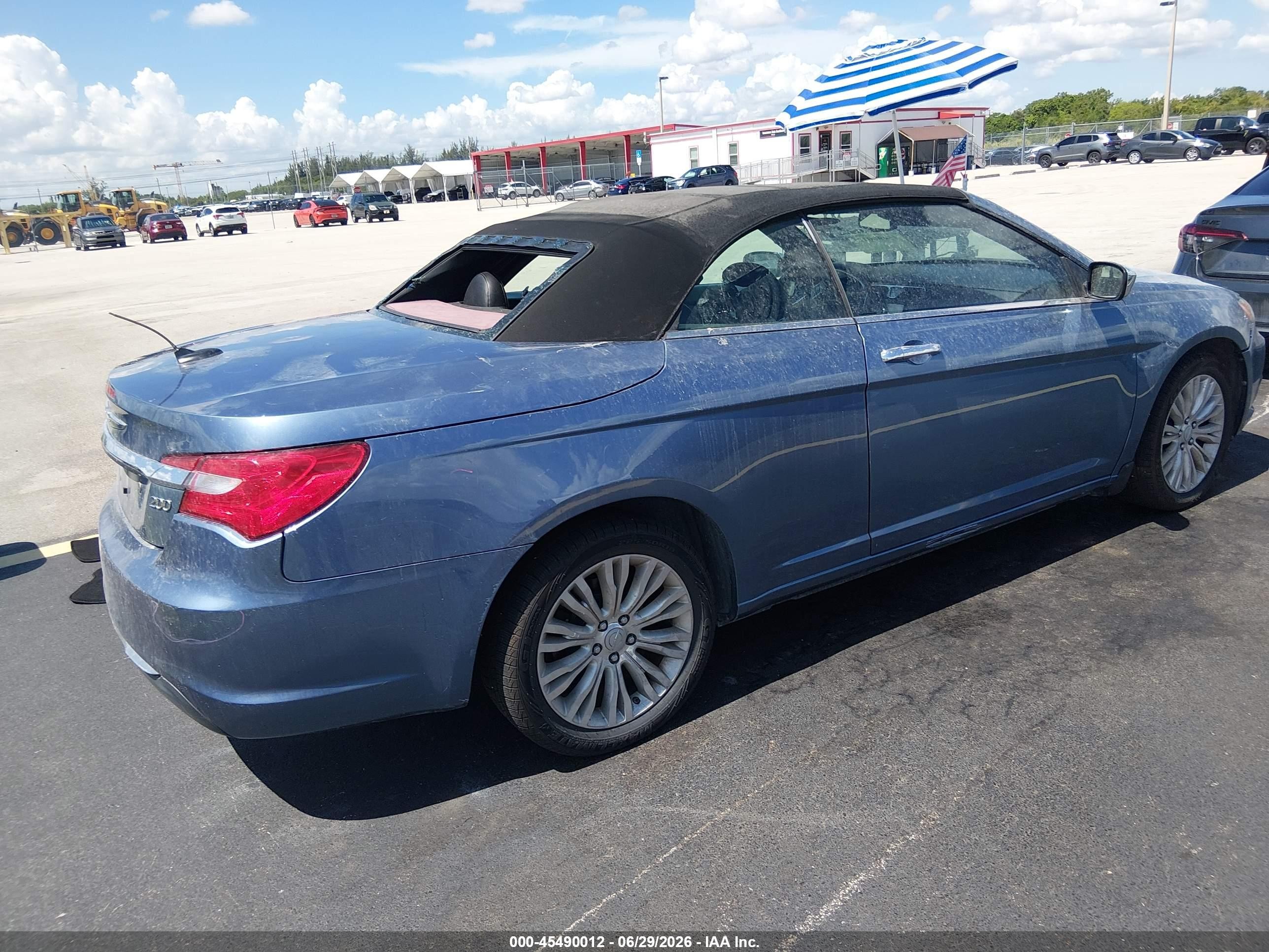2011 Chrysler 200 Limited Blue vin: 1C3BC7EG3BN598335