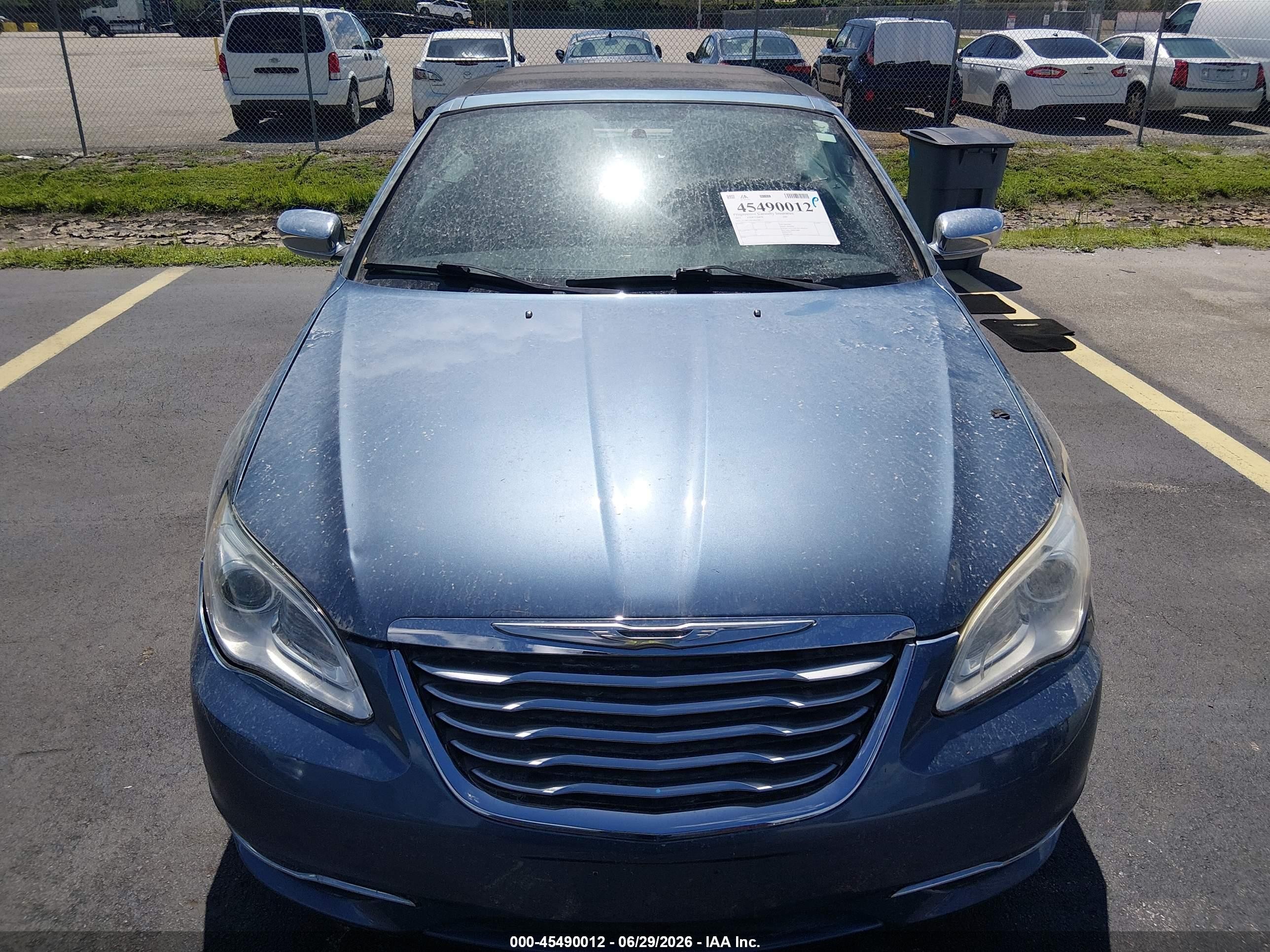 2011 Chrysler 200 Limited Blue vin: 1C3BC7EG3BN598335