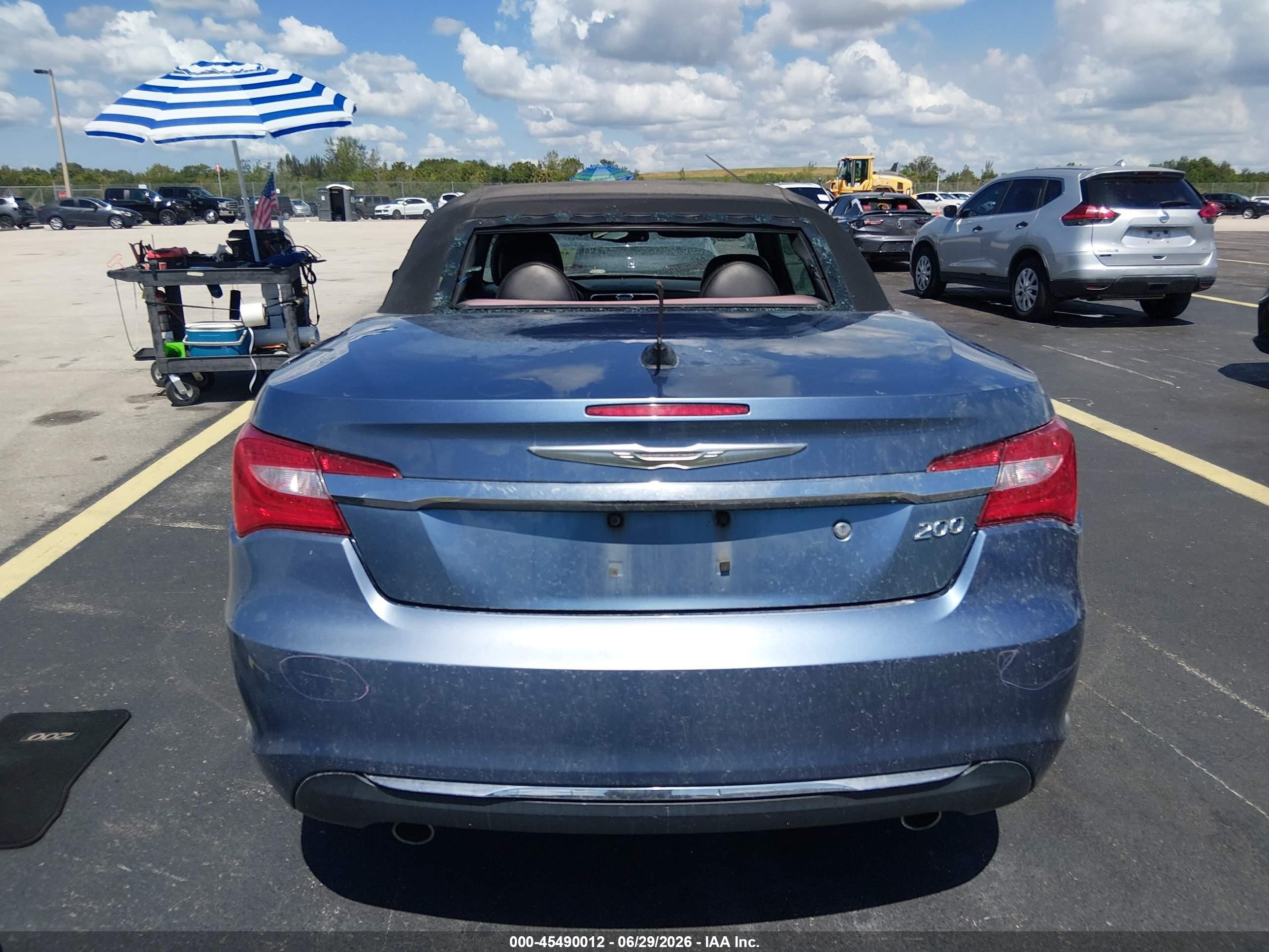 2011 Chrysler 200 Limited Blue vin: 1C3BC7EG3BN598335