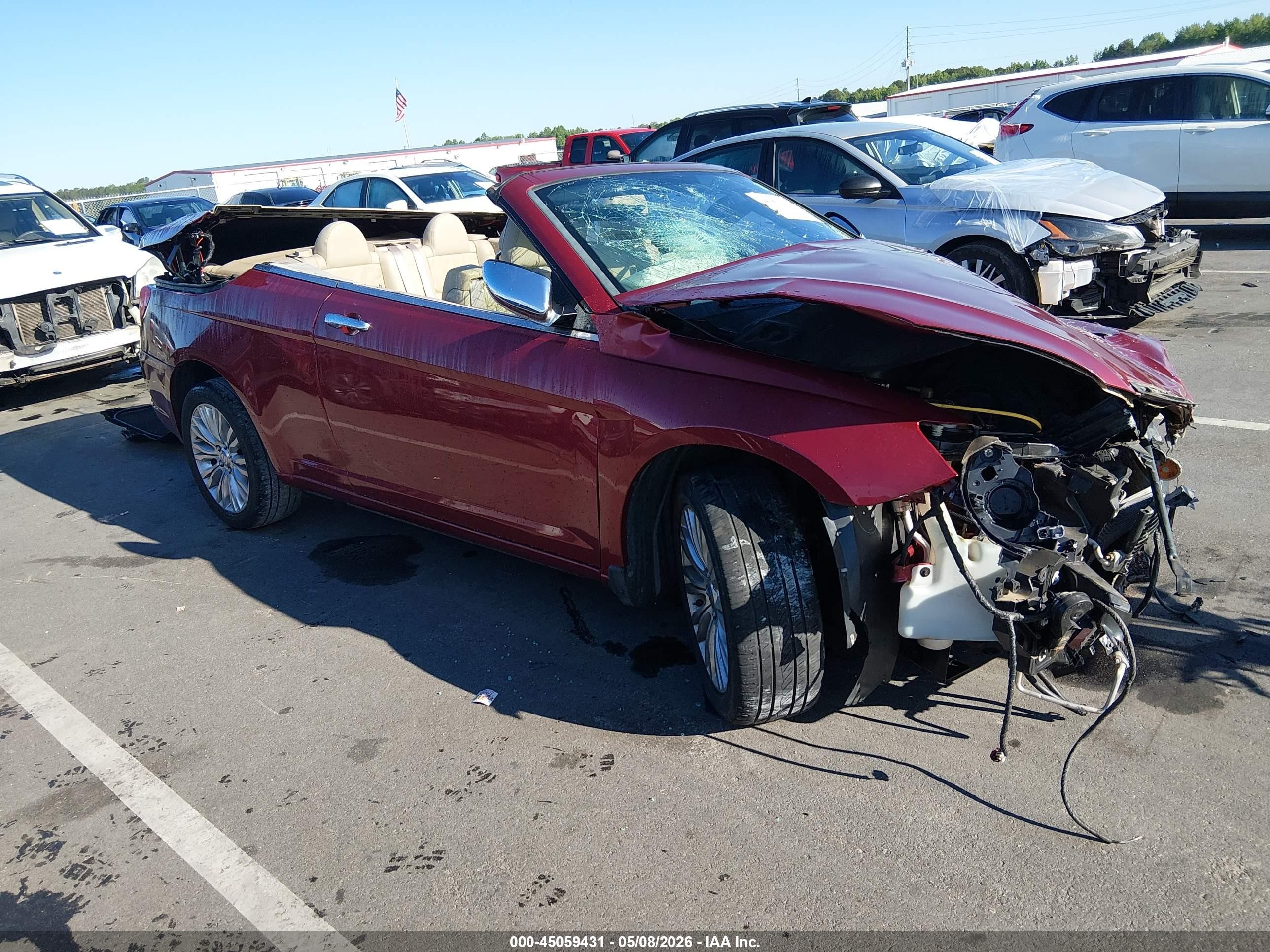 2011 Chrysler 200 Limited Red vin: 1C3BC7EG7BN535691
