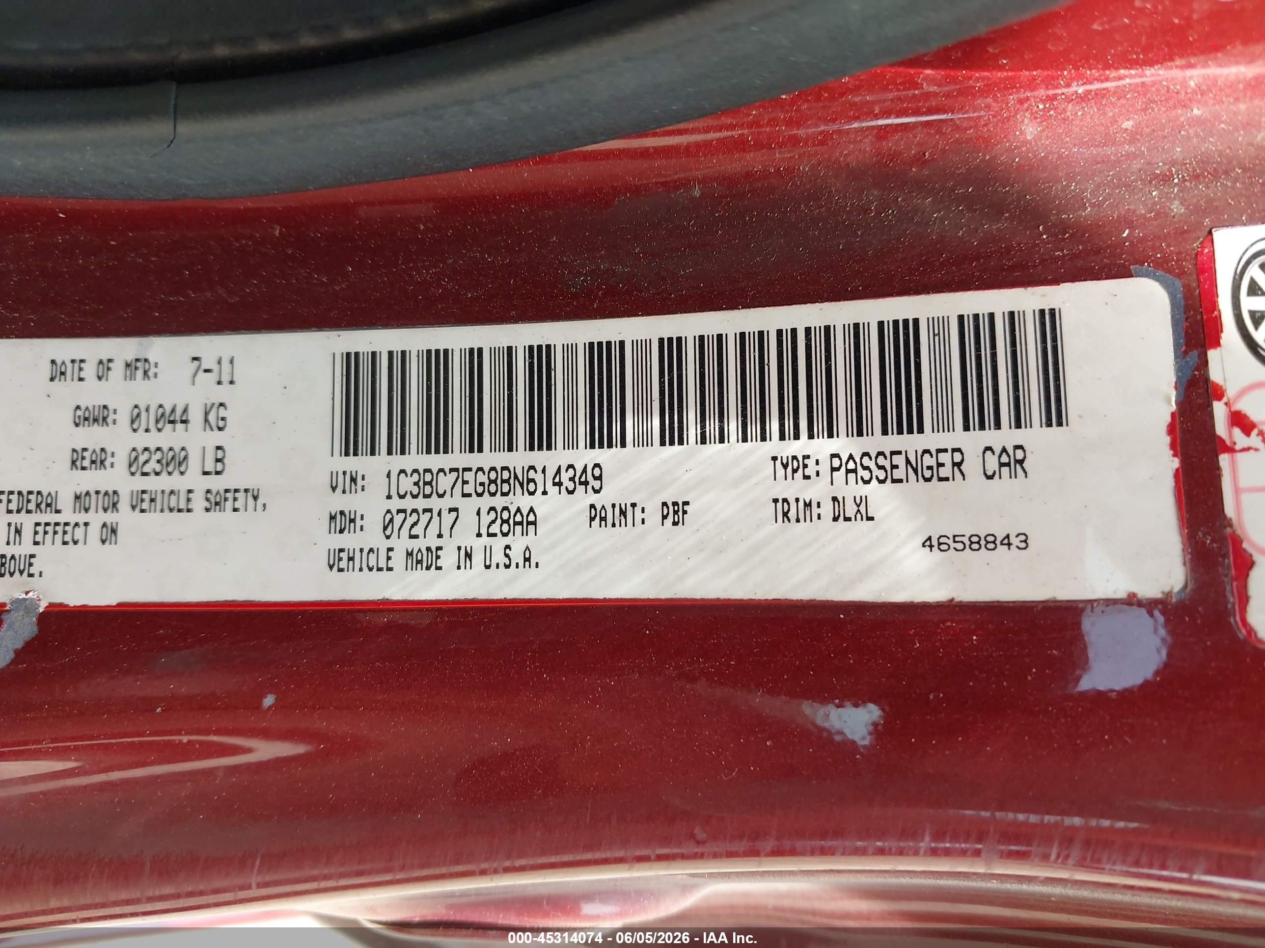 2011 Chrysler 200 Limited Красный vin: 1C3BC7EG8BN614349