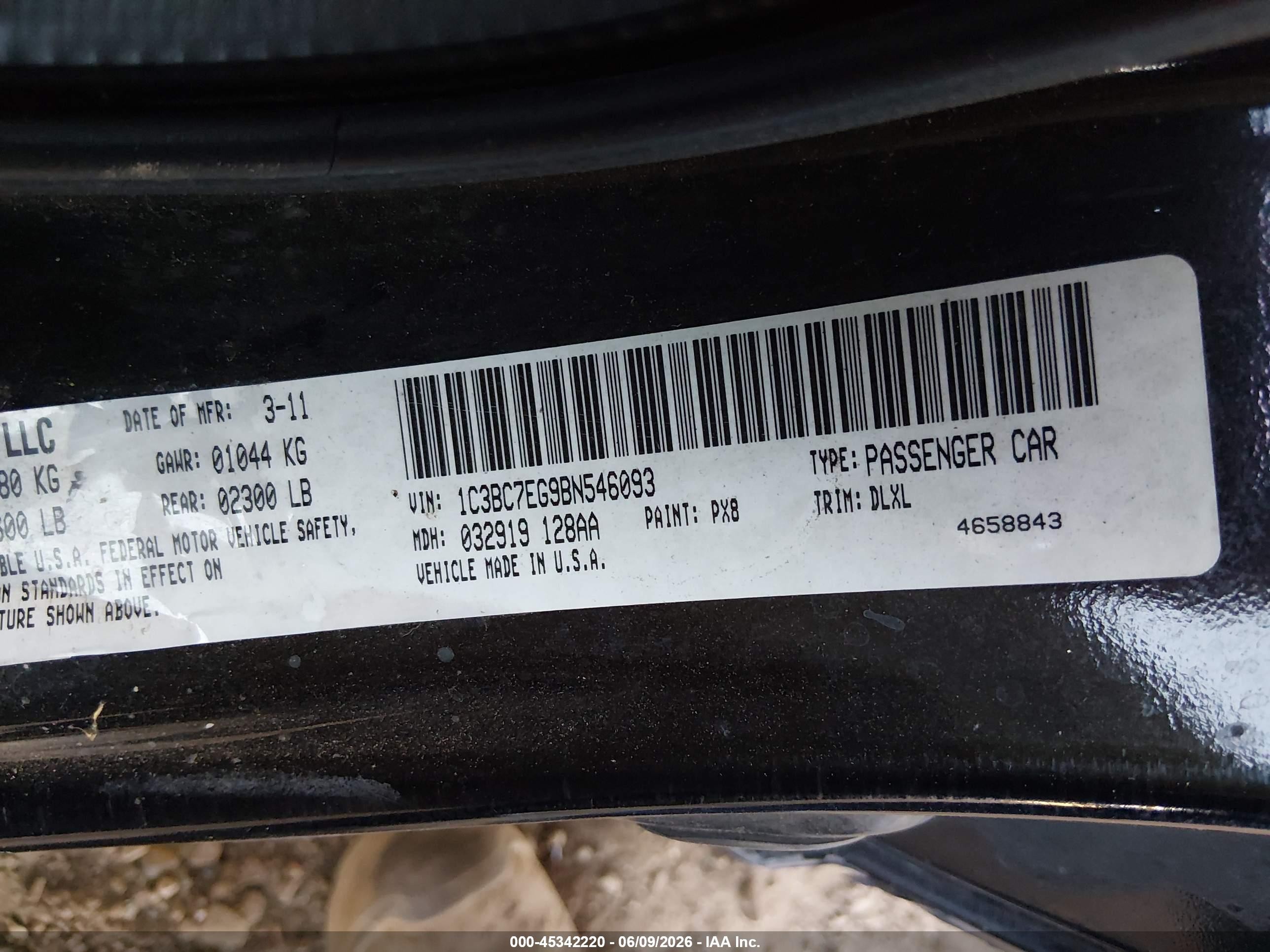 2011 Chrysler 200 Limited Black vin: 1C3BC7EG9BN546093