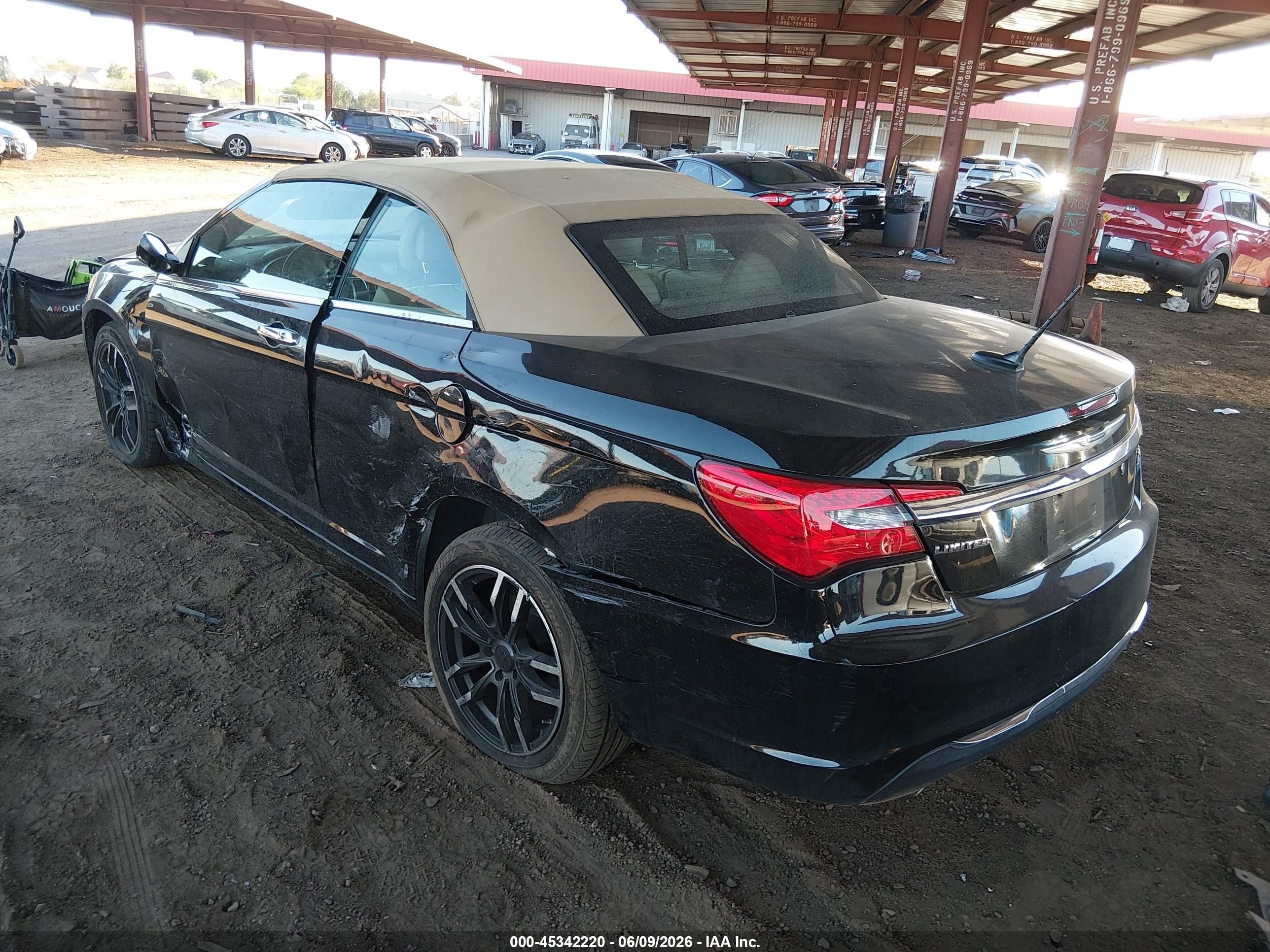 2011 Chrysler 200 Limited Black vin: 1C3BC7EG9BN546093