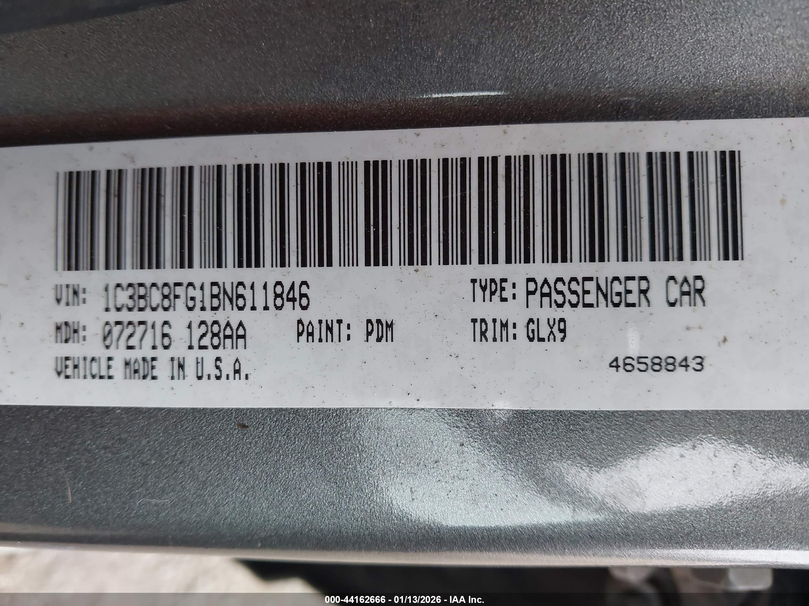 2011 Chrysler 200 S Gray vin: 1C3BC8FG1BN611846