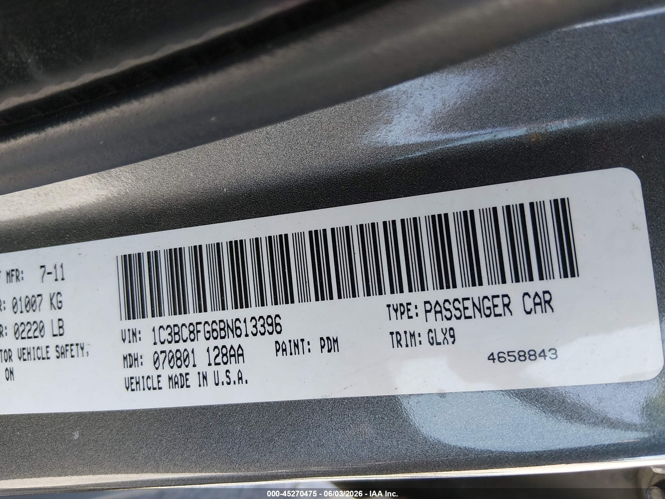 2011 Chrysler 200 S Gray vin: 1C3BC8FG6BN613396