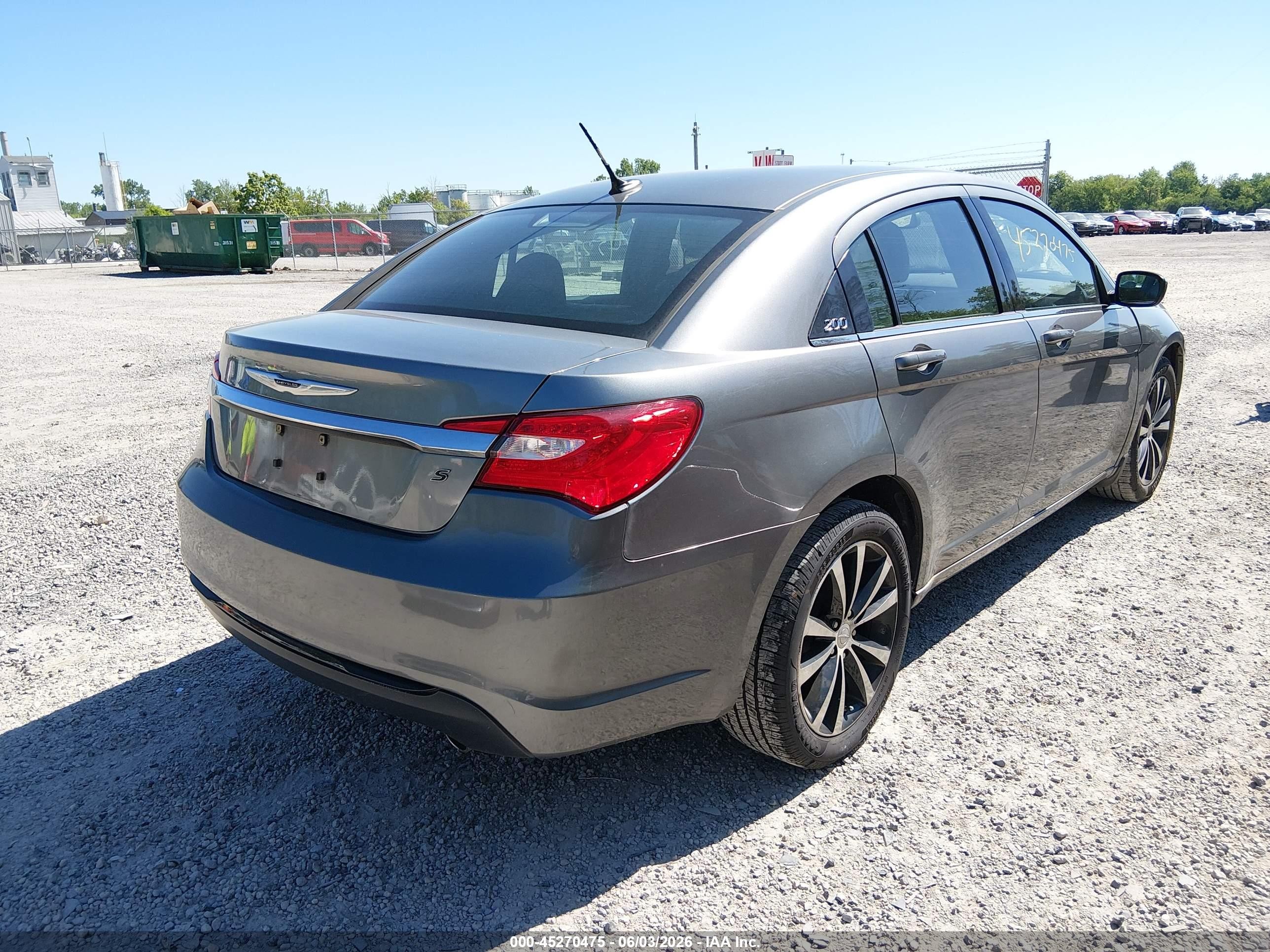 2011 Chrysler 200 S Gray vin: 1C3BC8FG6BN613396
