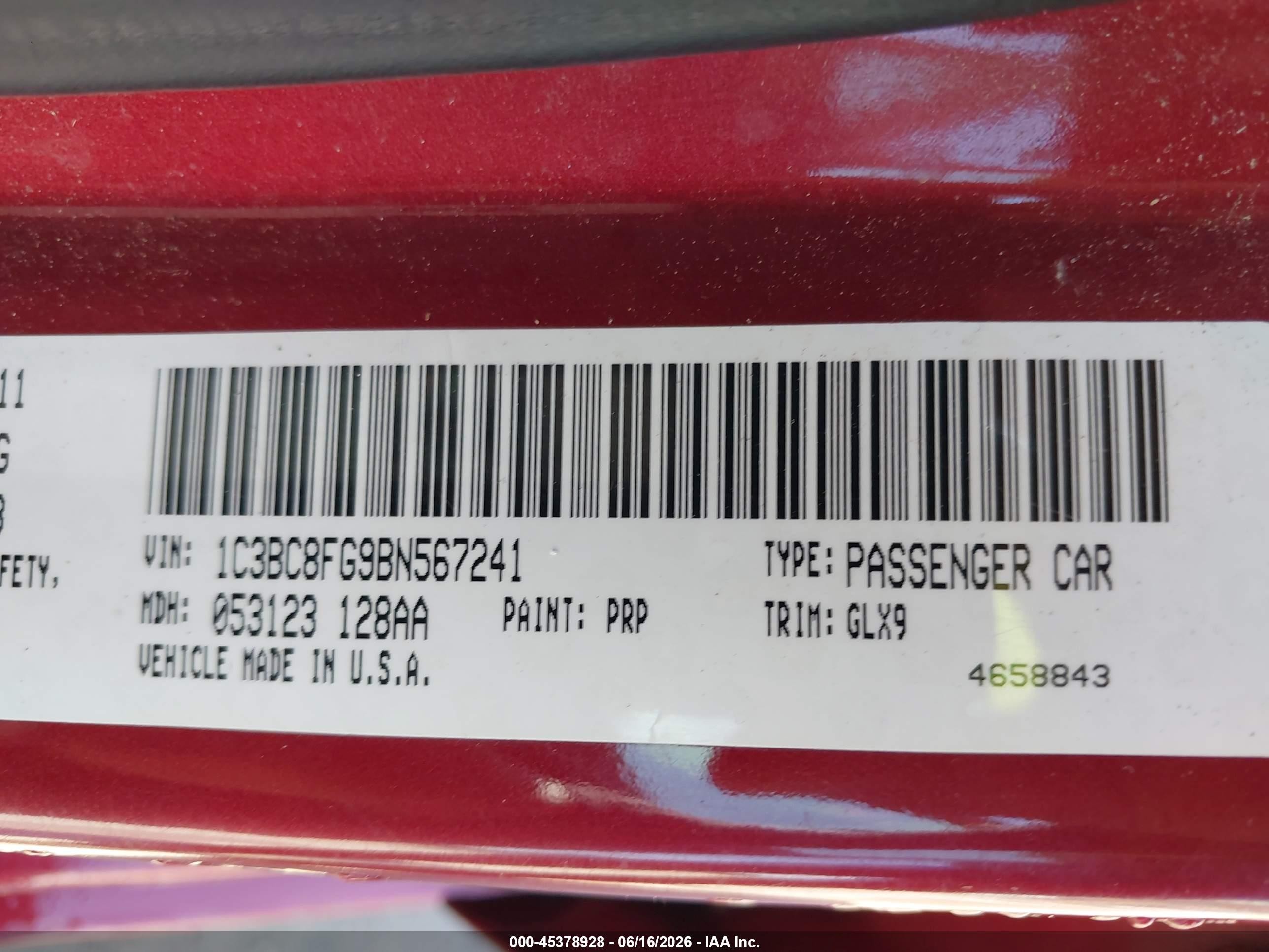 2011 Chrysler 200 S Red vin: 1C3BC8FG9BN567241