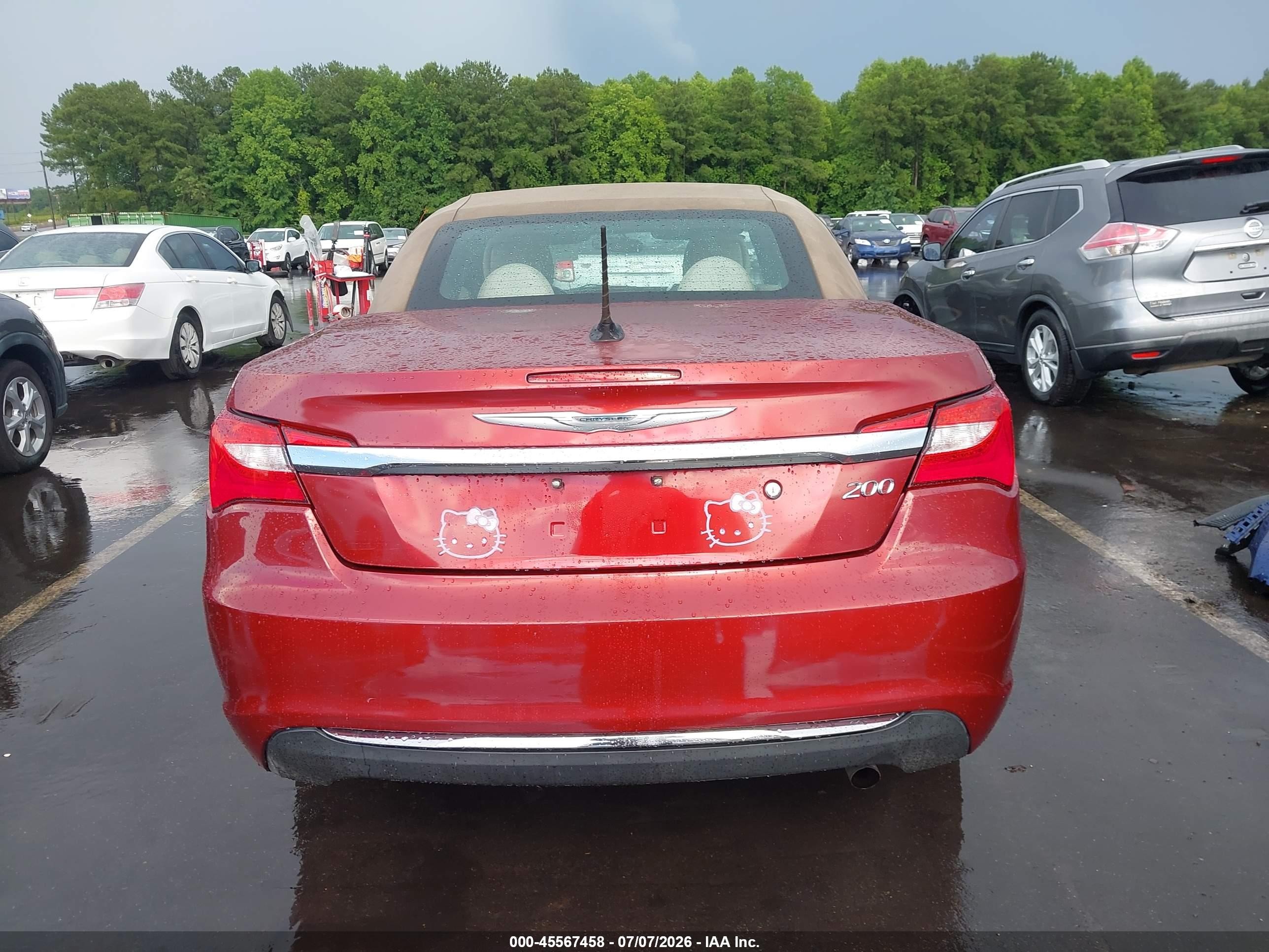 2012 Chrysler 200 Touring Red vin: 1C3BCBEB0CN162891