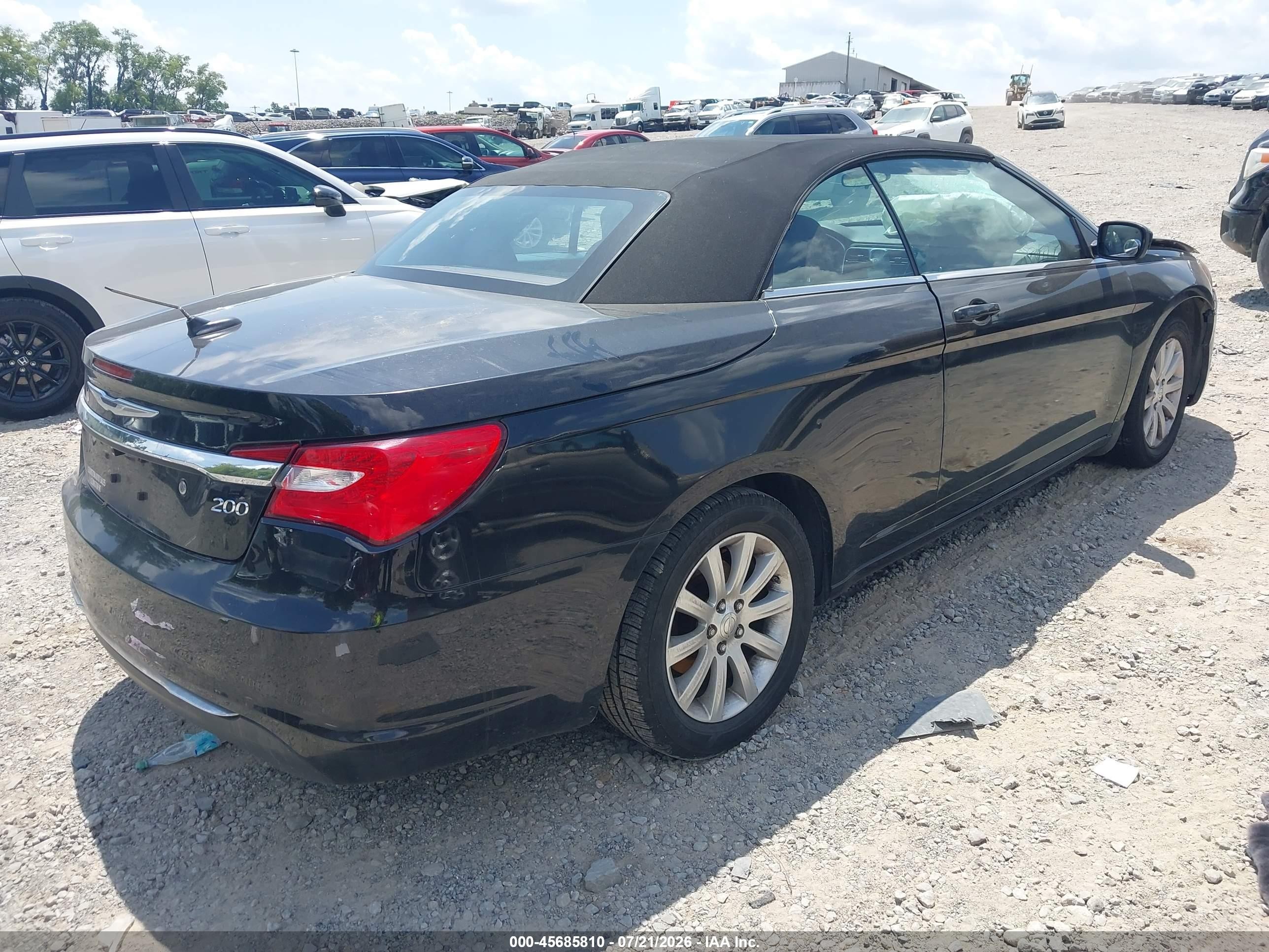 2013 Chrysler 200 Touring Black vin: 1C3BCBEB5DN594720