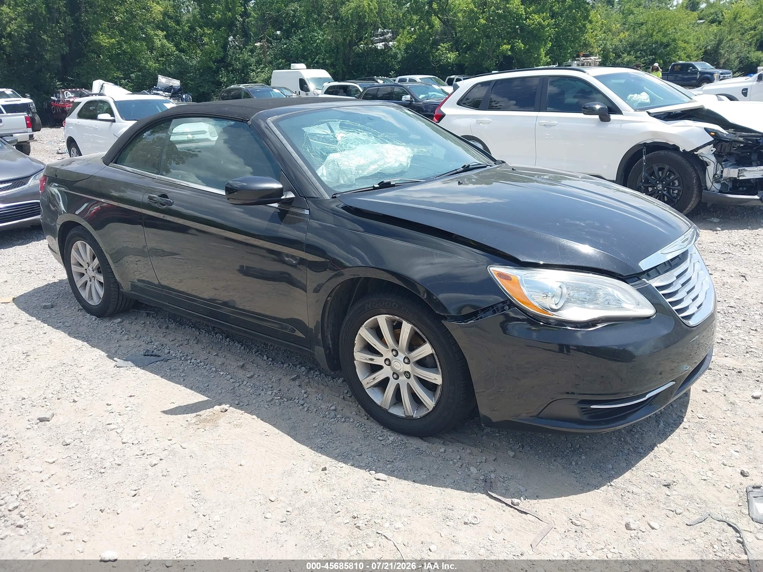 2013 Chrysler 200 Touring Black vin: 1C3BCBEB5DN594720