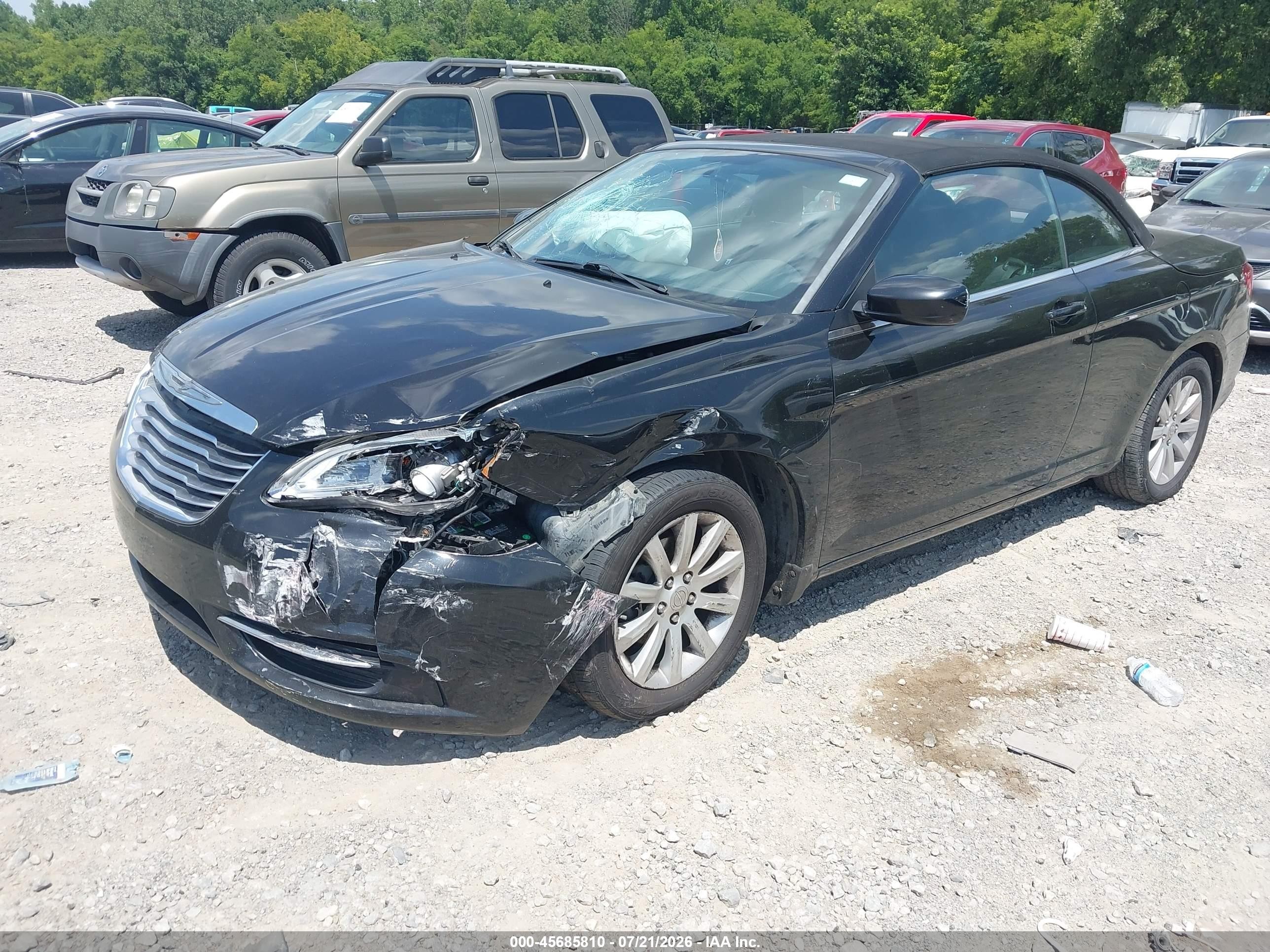 2013 Chrysler 200 Touring Black vin: 1C3BCBEB5DN594720