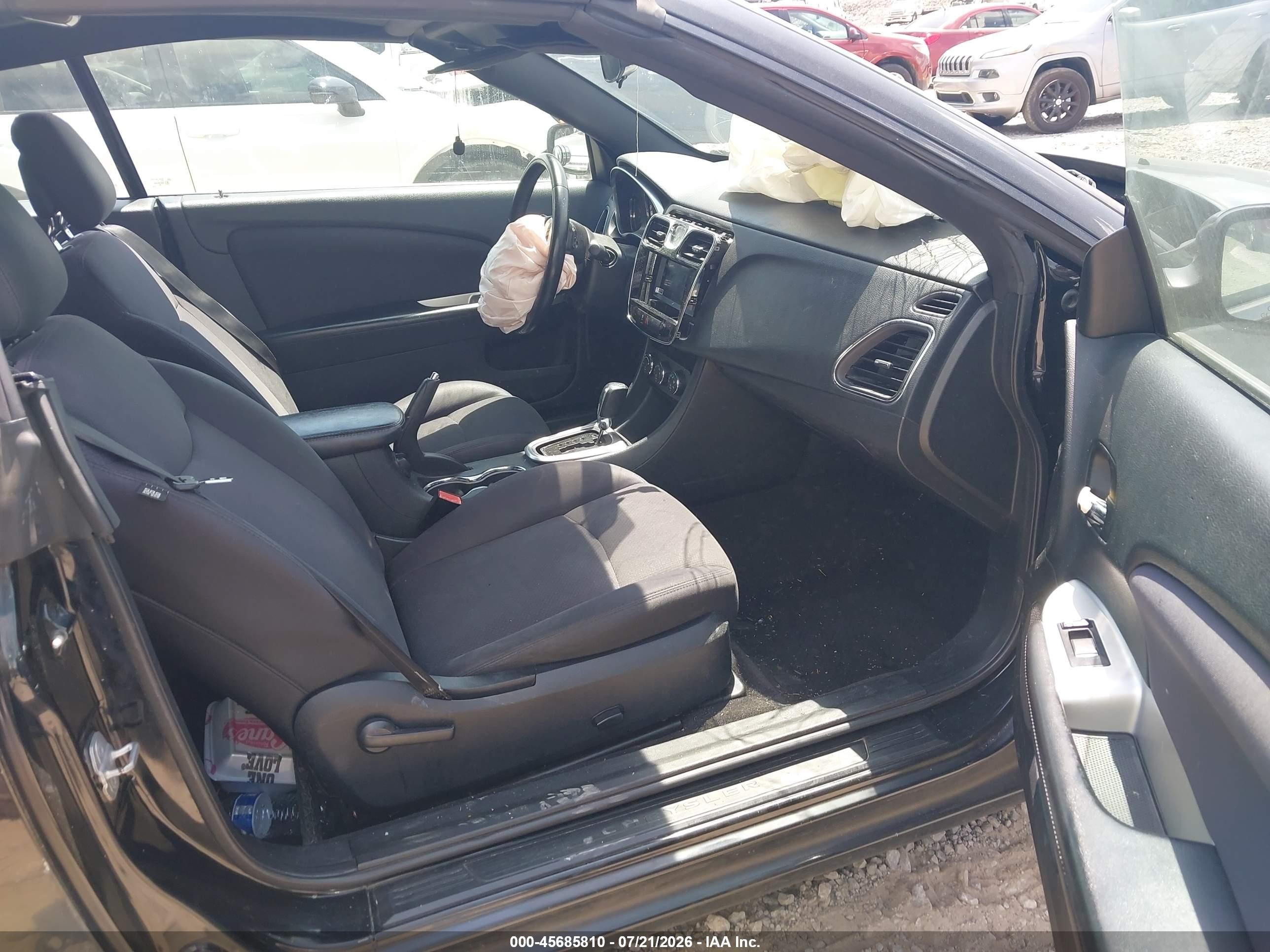 2013 Chrysler 200 Touring Black vin: 1C3BCBEB5DN594720