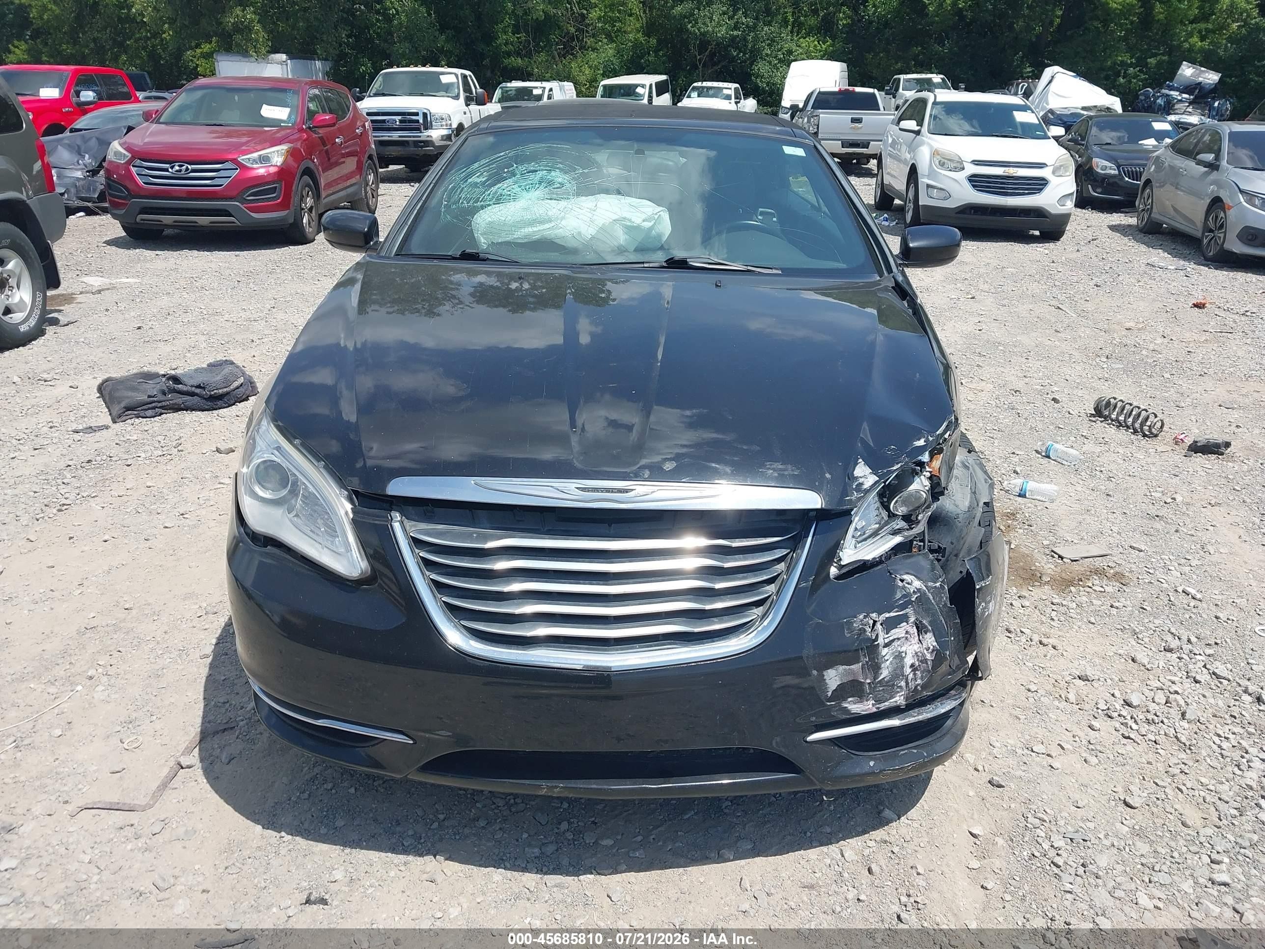 2013 Chrysler 200 Touring Black vin: 1C3BCBEB5DN594720