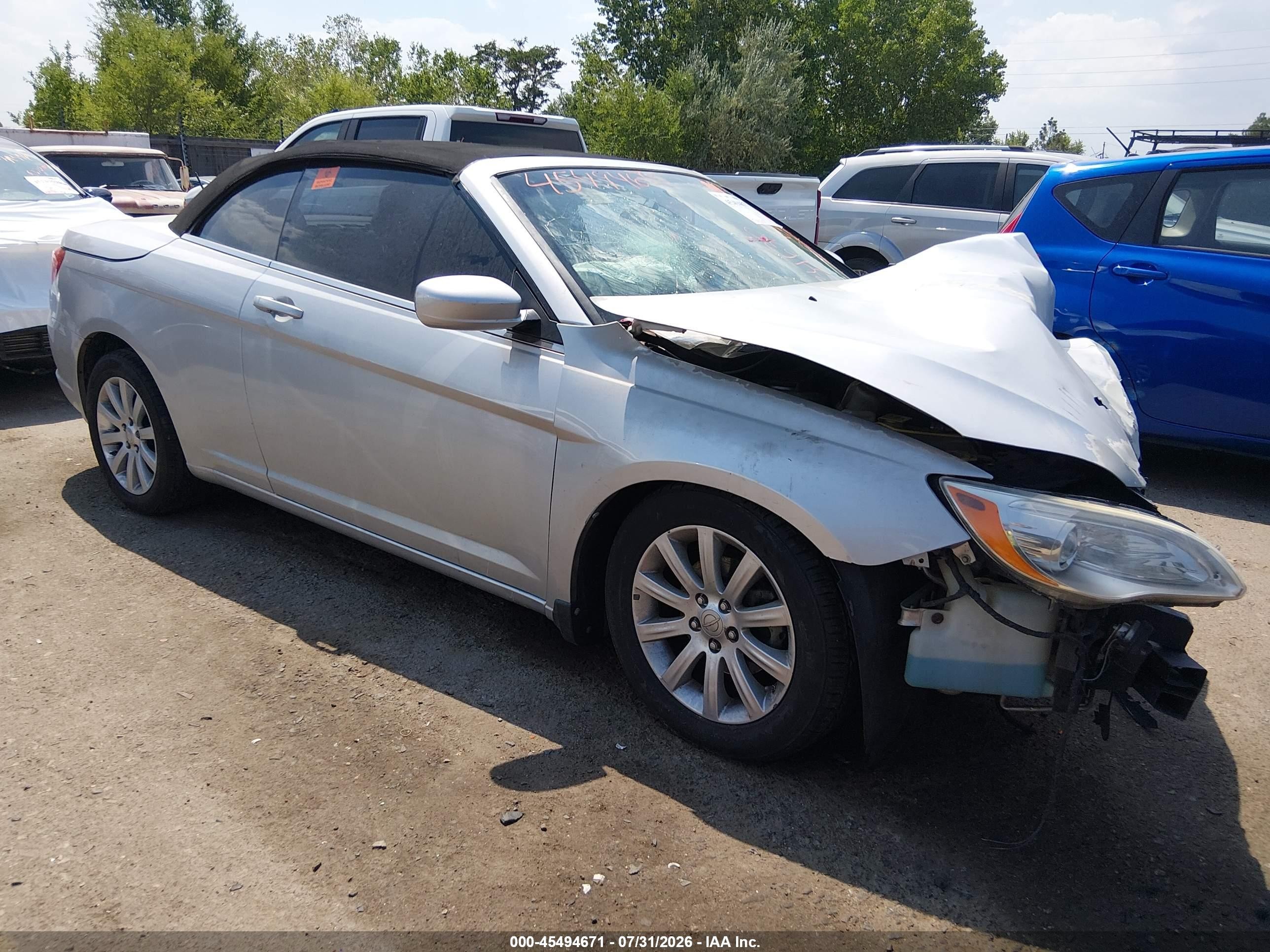 2012 Chrysler 200 Touring Silver vin: 1C3BCBEB7CN145151