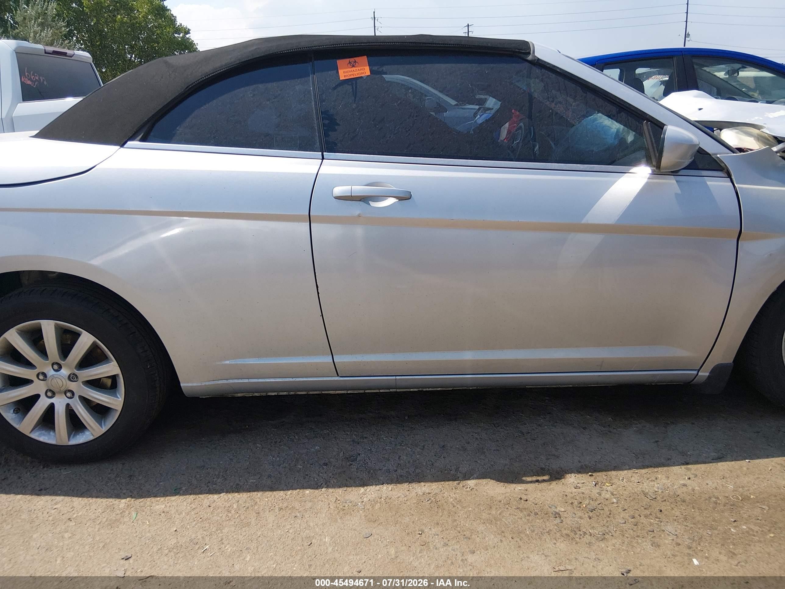 2012 Chrysler 200 Touring Silver vin: 1C3BCBEB7CN145151