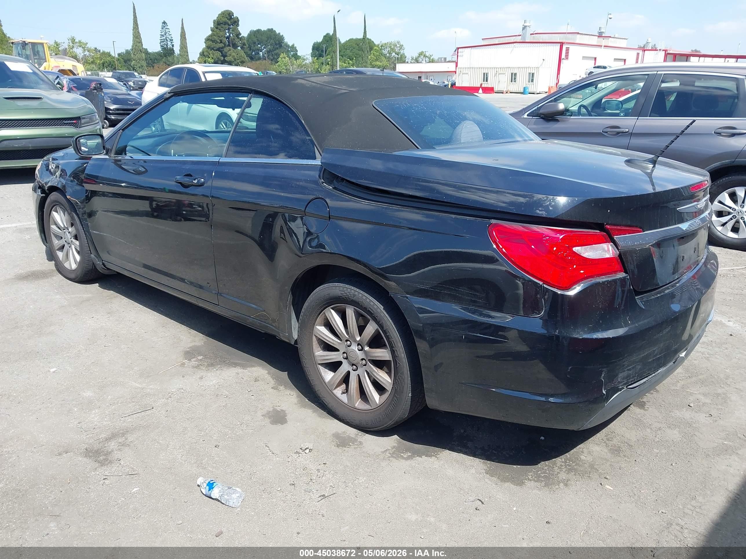 2012 Chrysler 200 Touring Black vin: 1C3BCBEB7CN218311