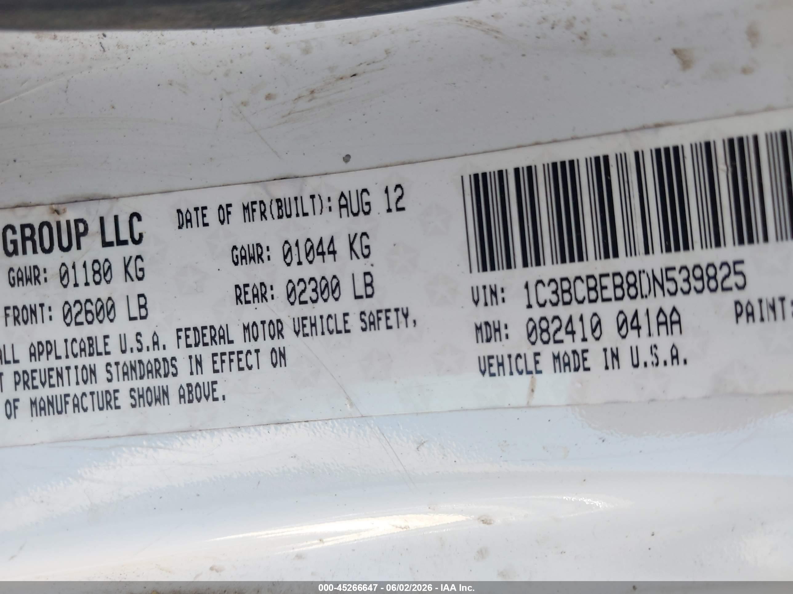 2013 Chrysler 200 Touring White vin: 1C3BCBEB8DN539825