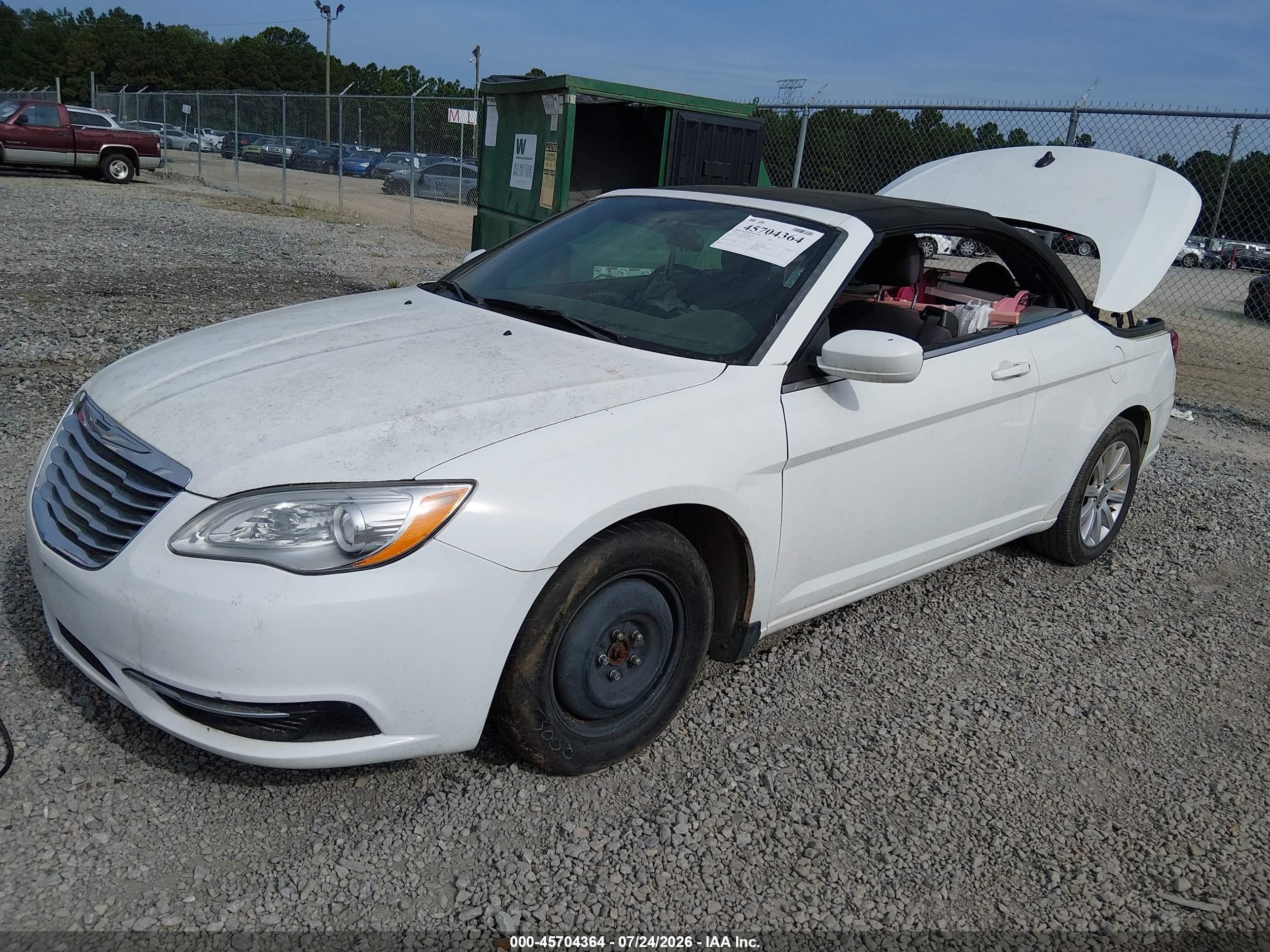 2013 Chrysler 200 Touring Белый vin: 1C3BCBEB9DN526887