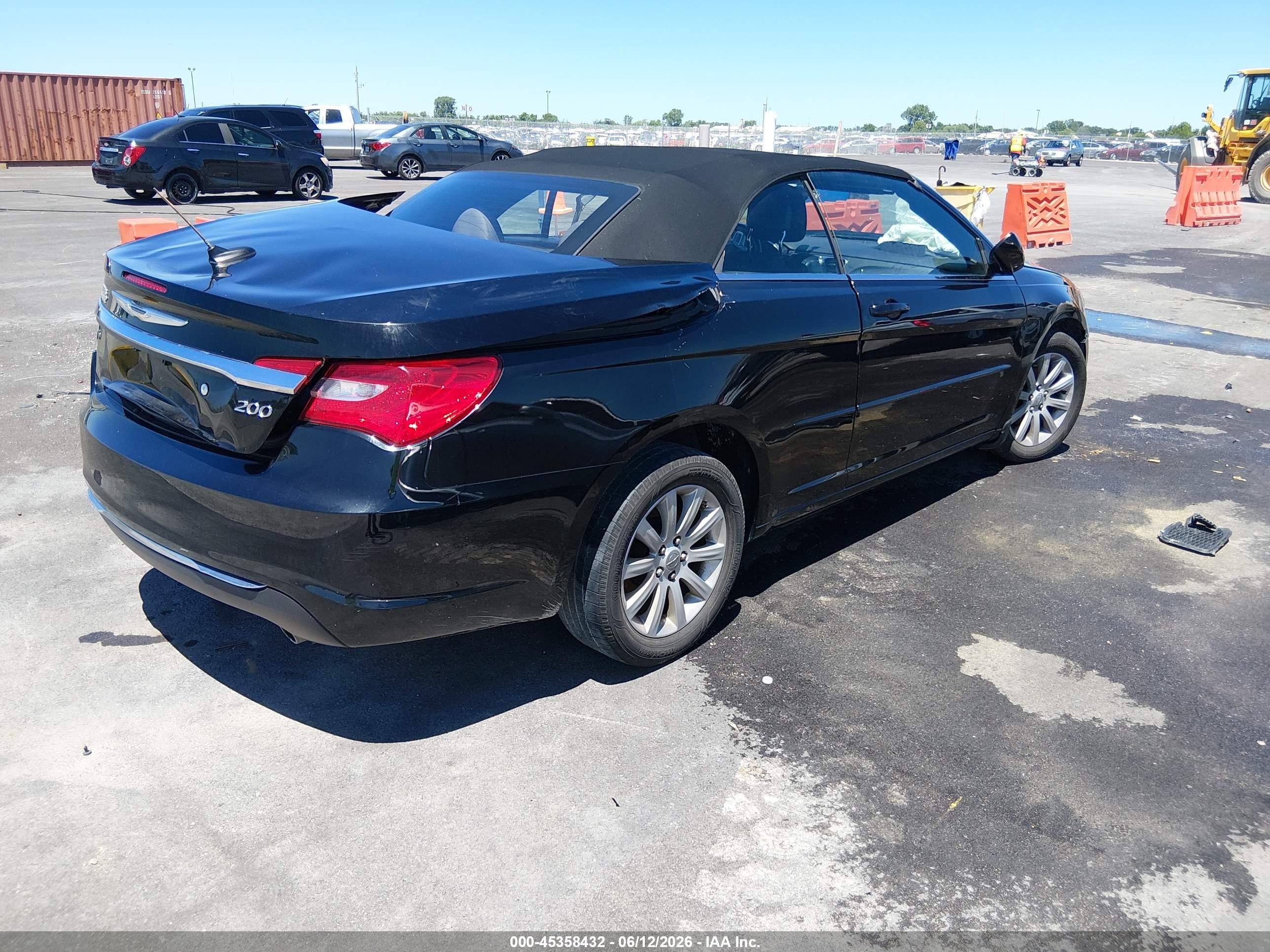 2014 Chrysler 200 Touring Black vin: 1C3BCBEG2EN127381